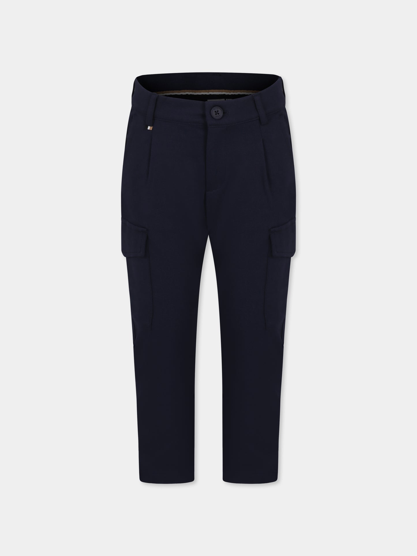 Pantaloni blu per bambino con logo,Boss,J50675 849