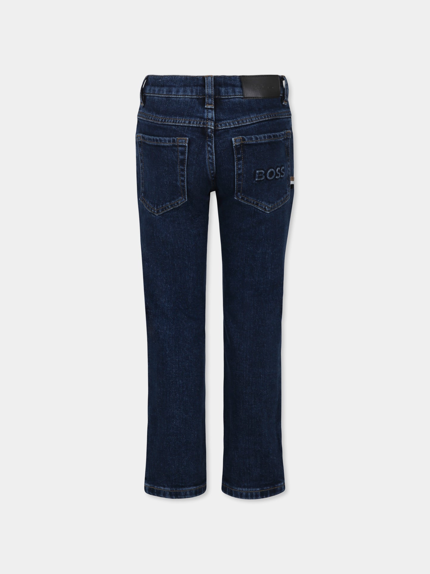 Jeans denim per bambino con logo,Boss,J50691 Z07