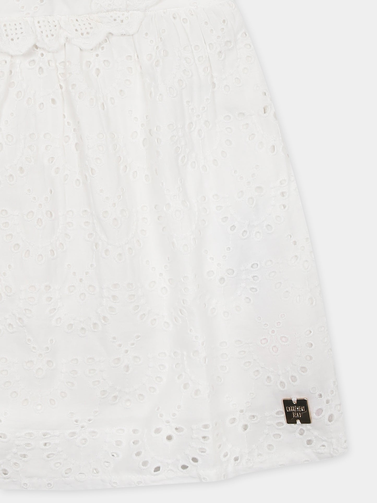 Vestito bianco per neonata con logo,Carrement Beau,Y30088 10P