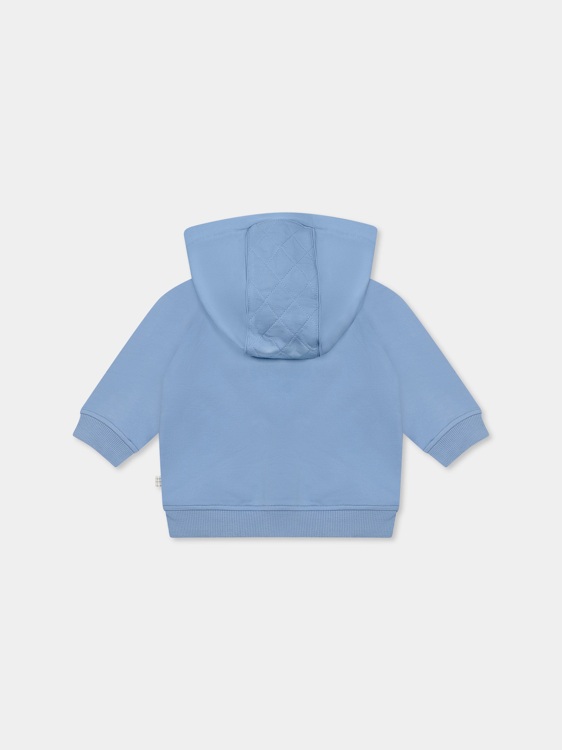 Felpa celeste per neonato con patch,Carrement Beau,Y30129 822