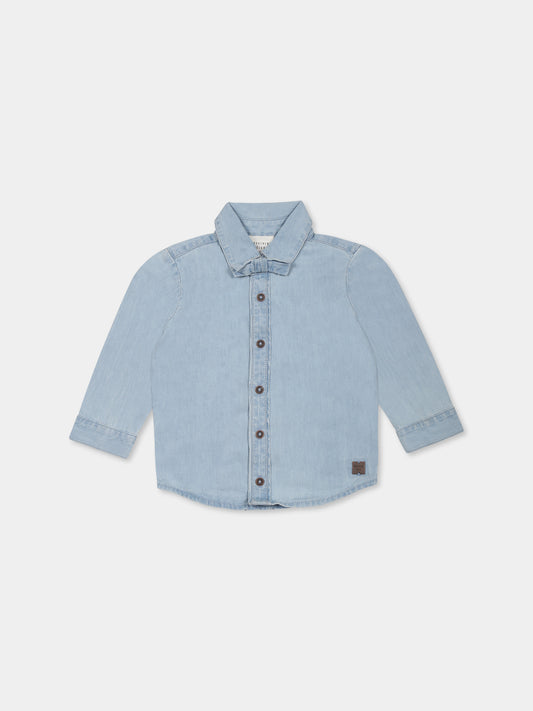 Camicia denim per neonato con papillon,Carrement Beau,Y30131 Z10