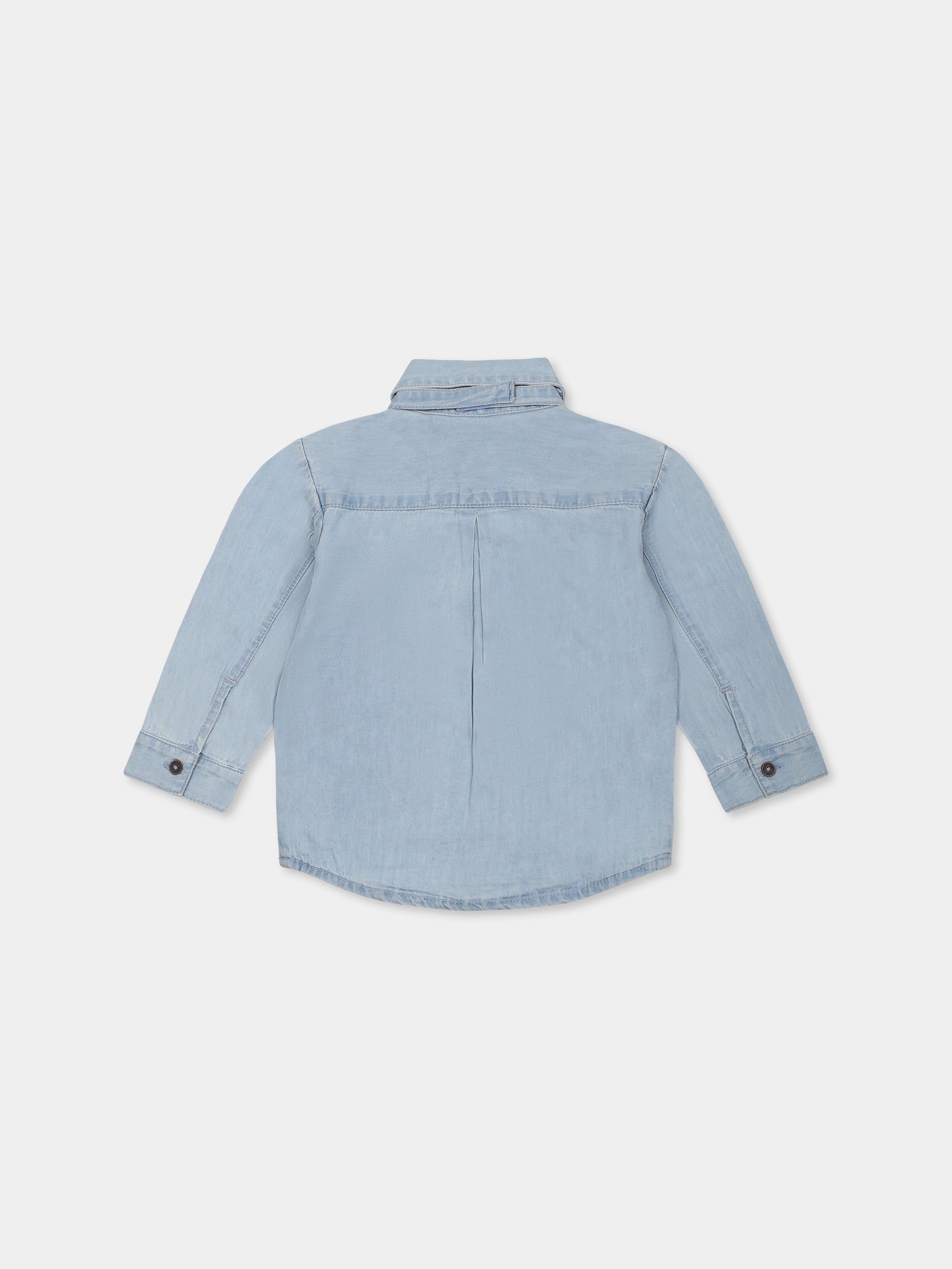 Camicia denim per neonato con papillon,Carrement Beau,Y30131 Z10