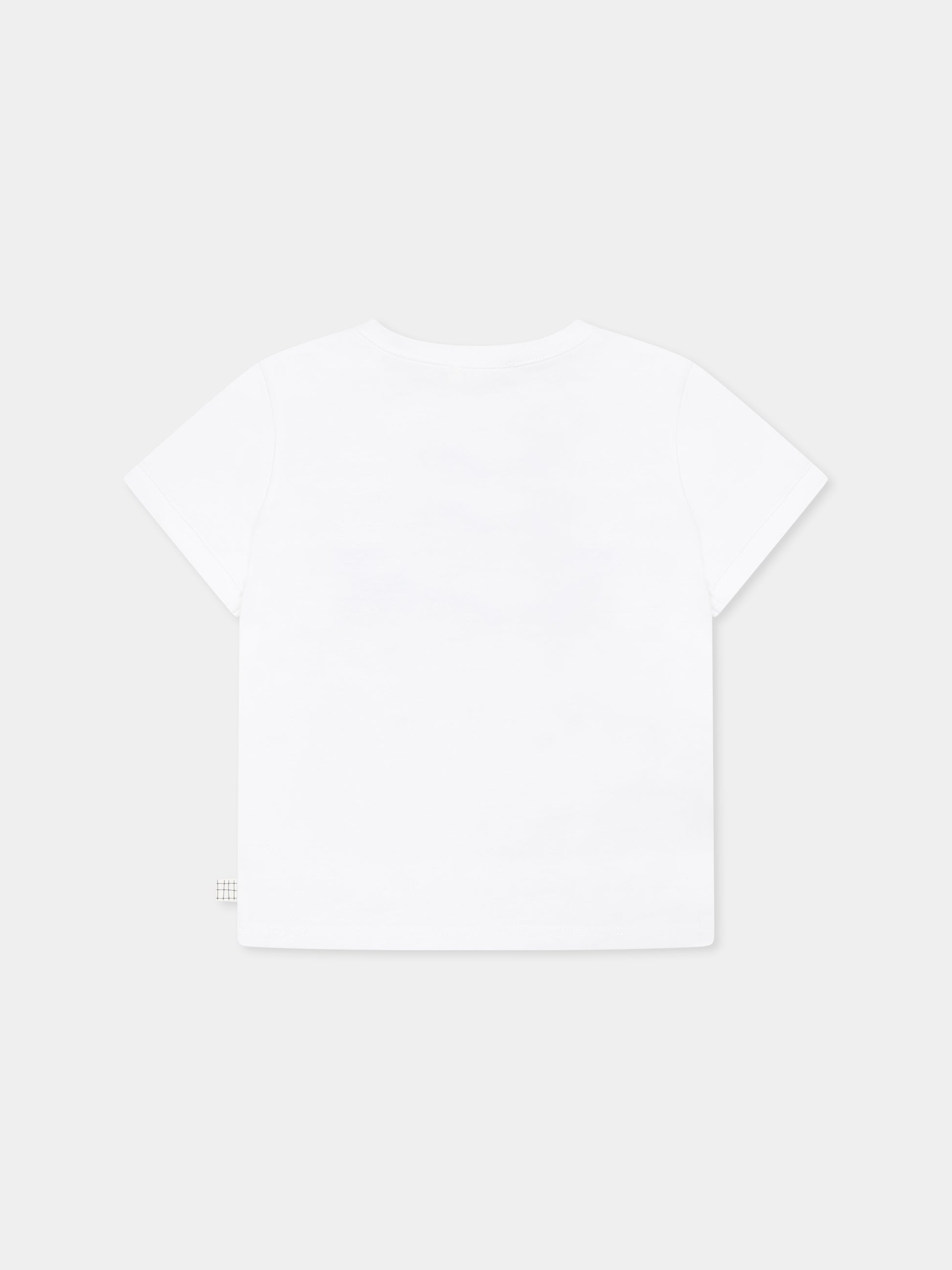 T-shirt bianca per neonato con animali,Carrement Beau,Y30153 10P