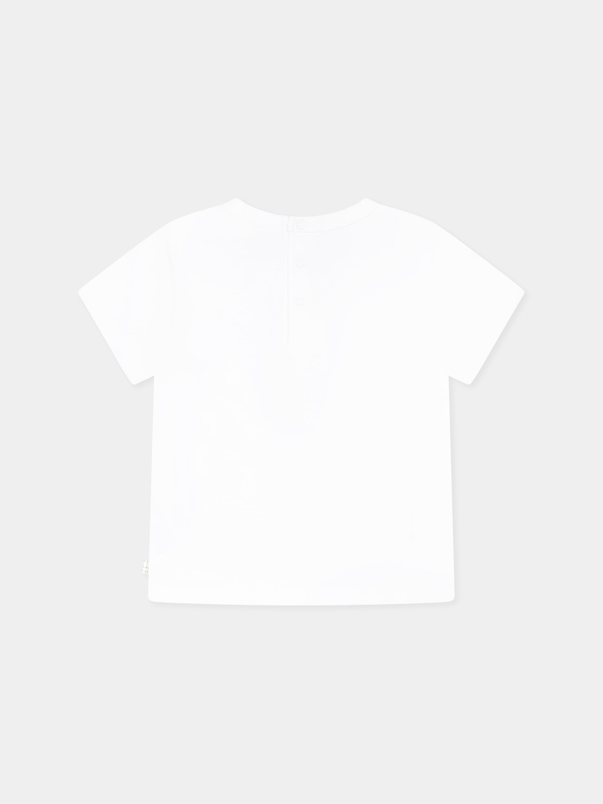 T-shirt bianca per neonato con scritta,Carrement Beau,Y30155 10P