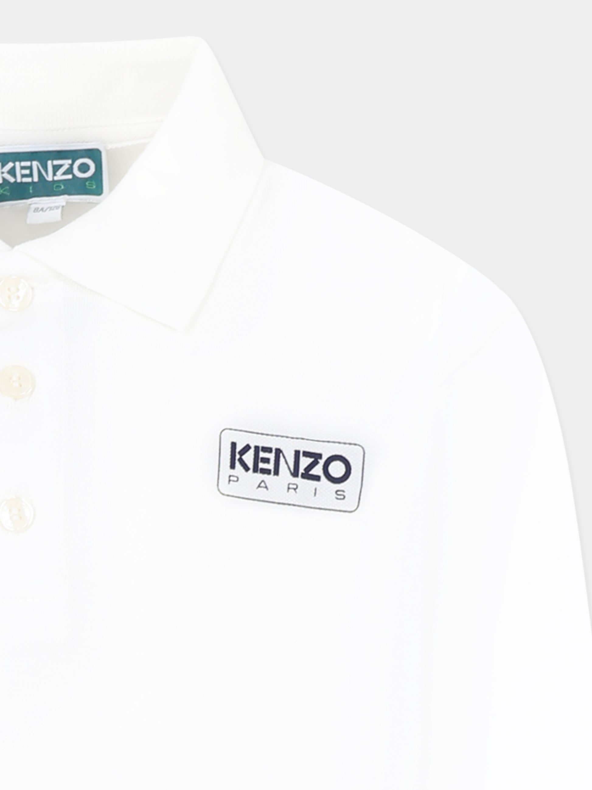 Polo avorio per bambino con logo,Kenzo Kids,K60302 12P