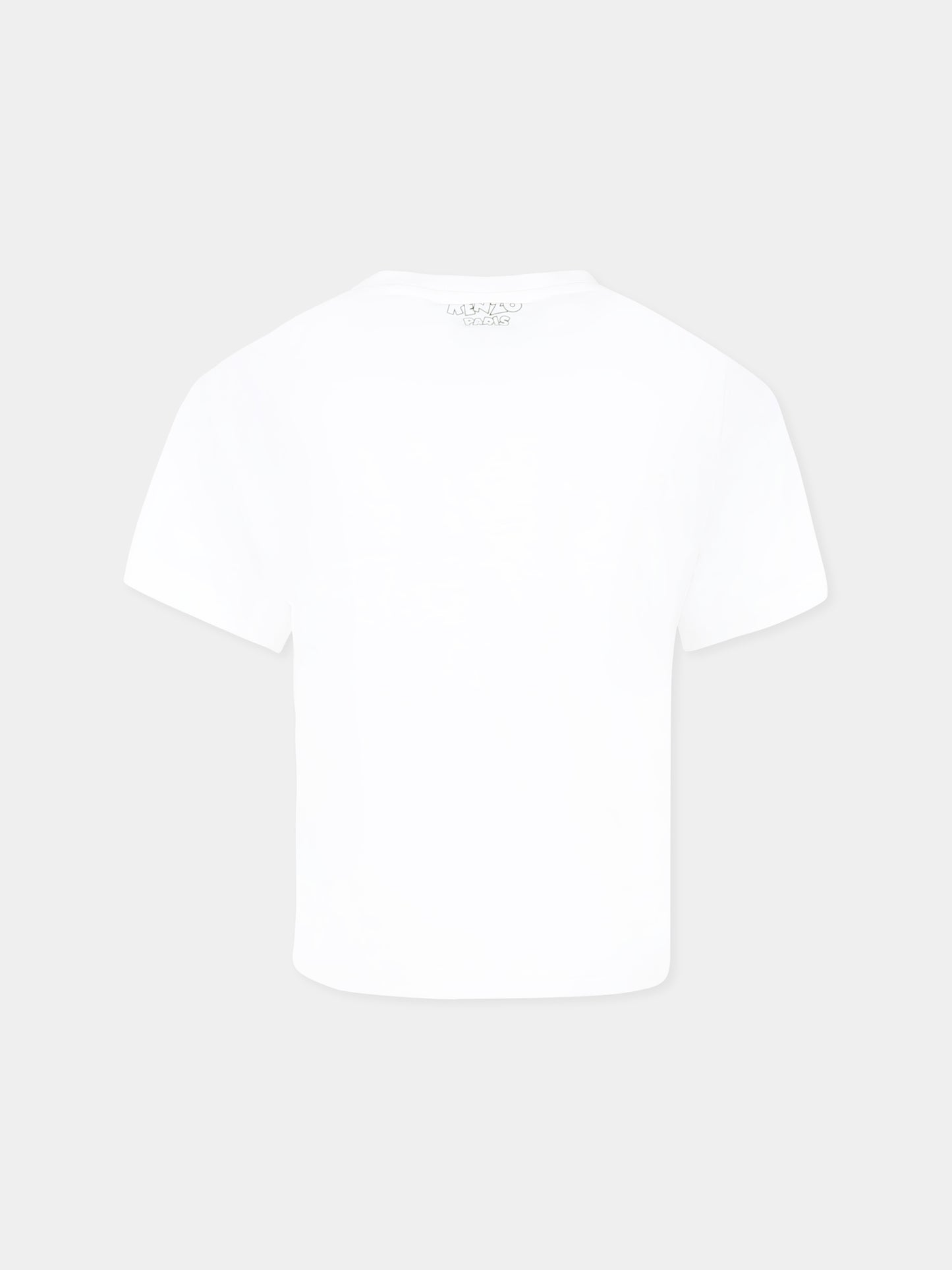 T-shirt avorio per bambino con logo,Kenzo Kids,K60348 12P
