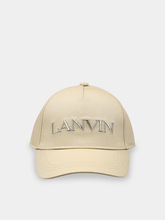 Cappello beige per bambina con logo,Lanvin Petite,N30013 202