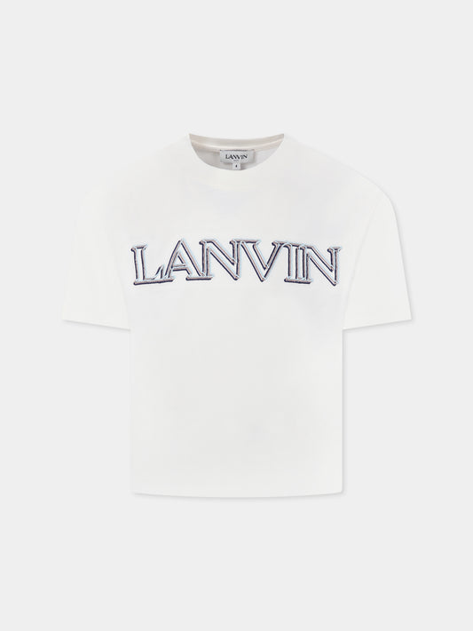 T-shirt gialla per bambino con logo