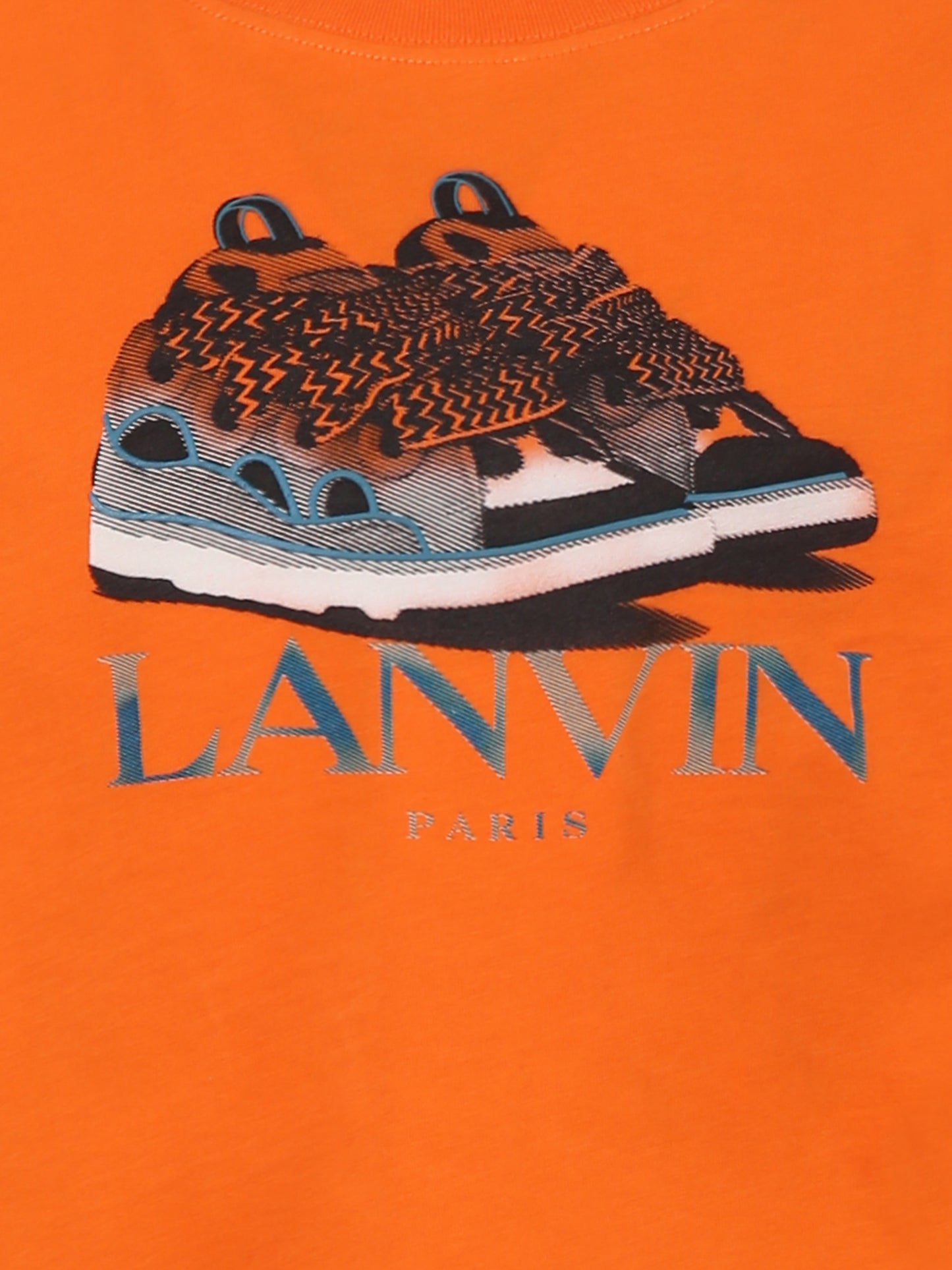 T-shirt arancione per bambino con sneakers,Lanvin Petite,N30067 419
