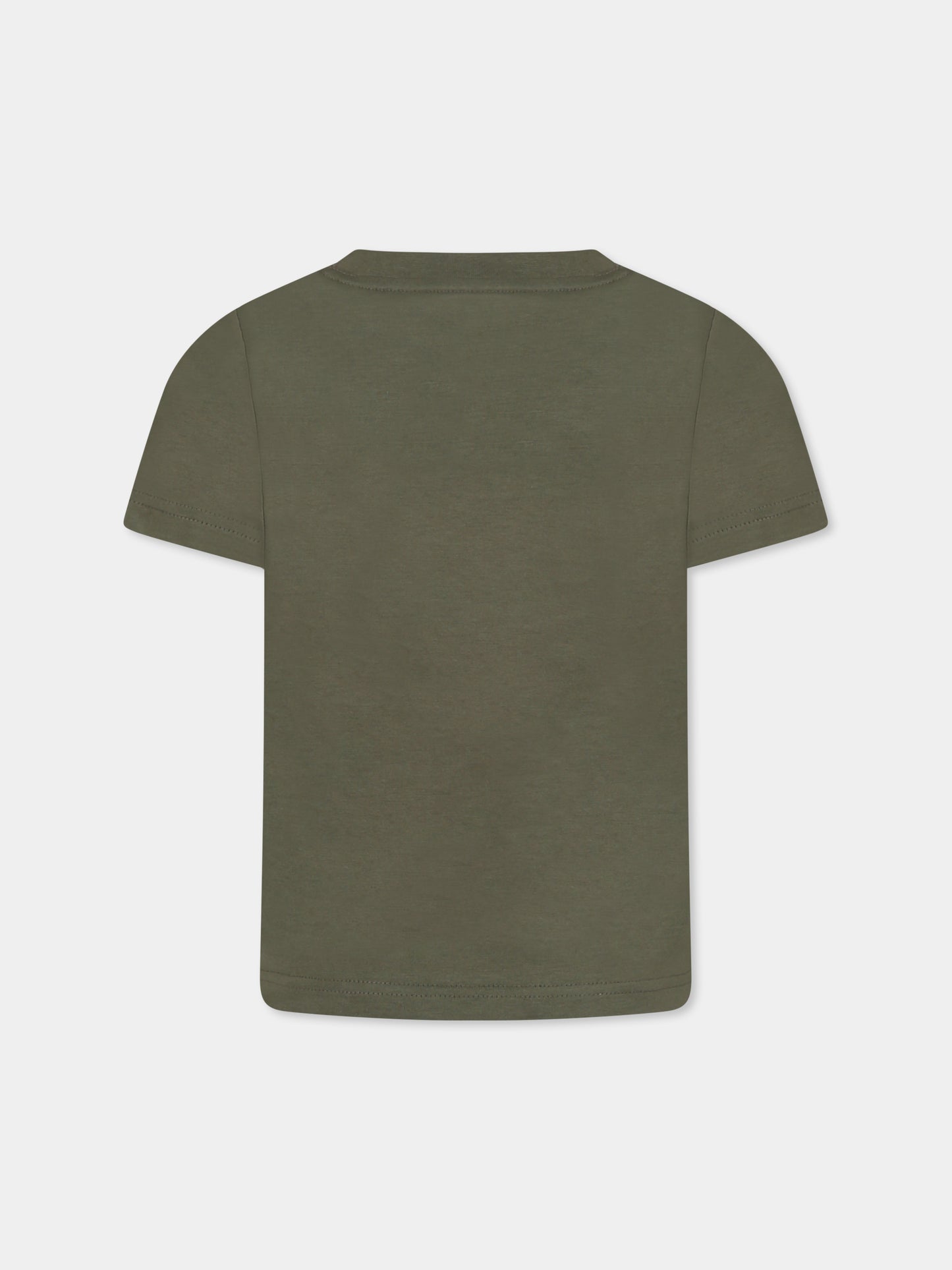 T-shirt verde per bambino con logo,Timberland,T60082 724