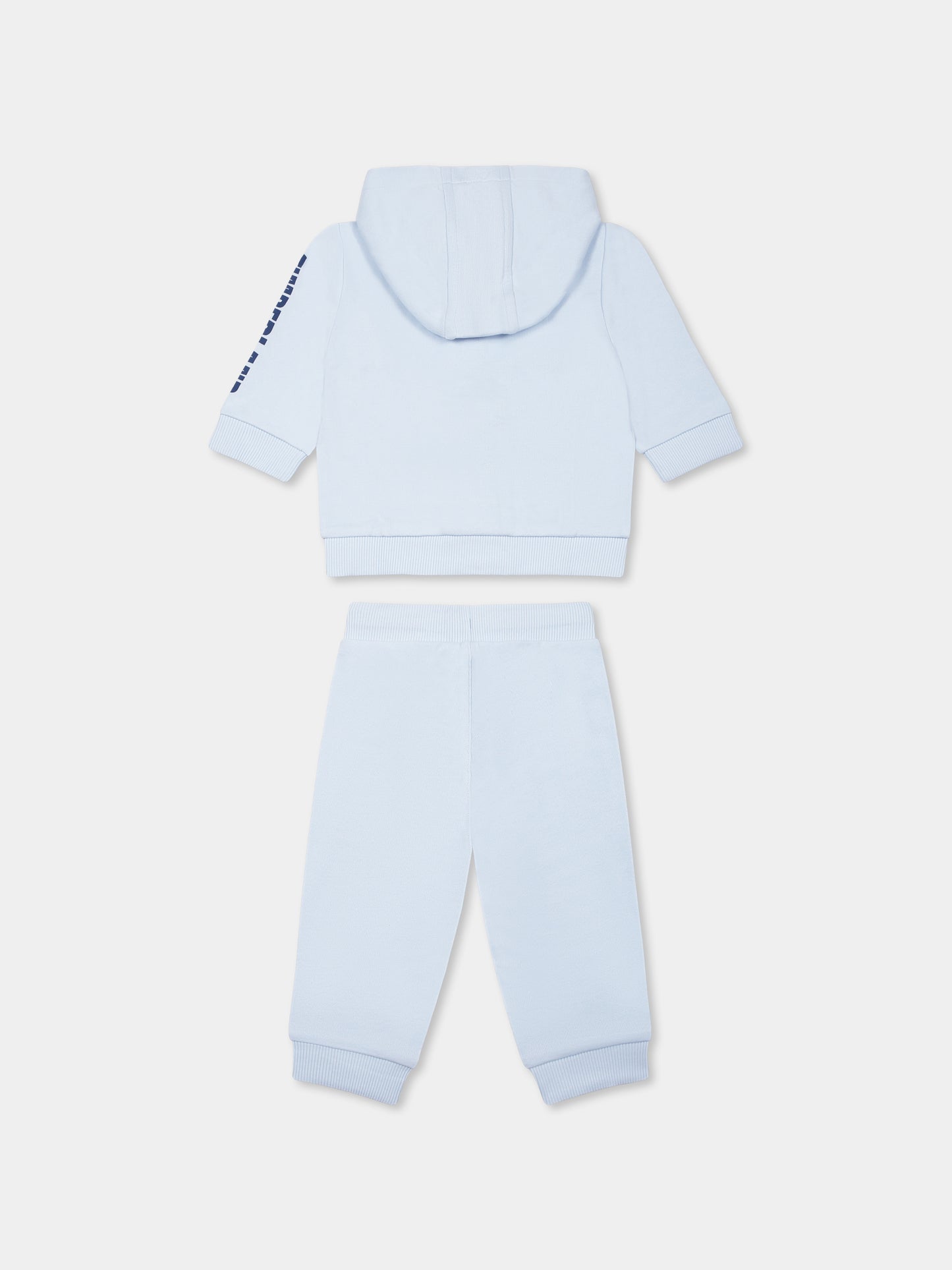 Completo celeste per neonato con logo