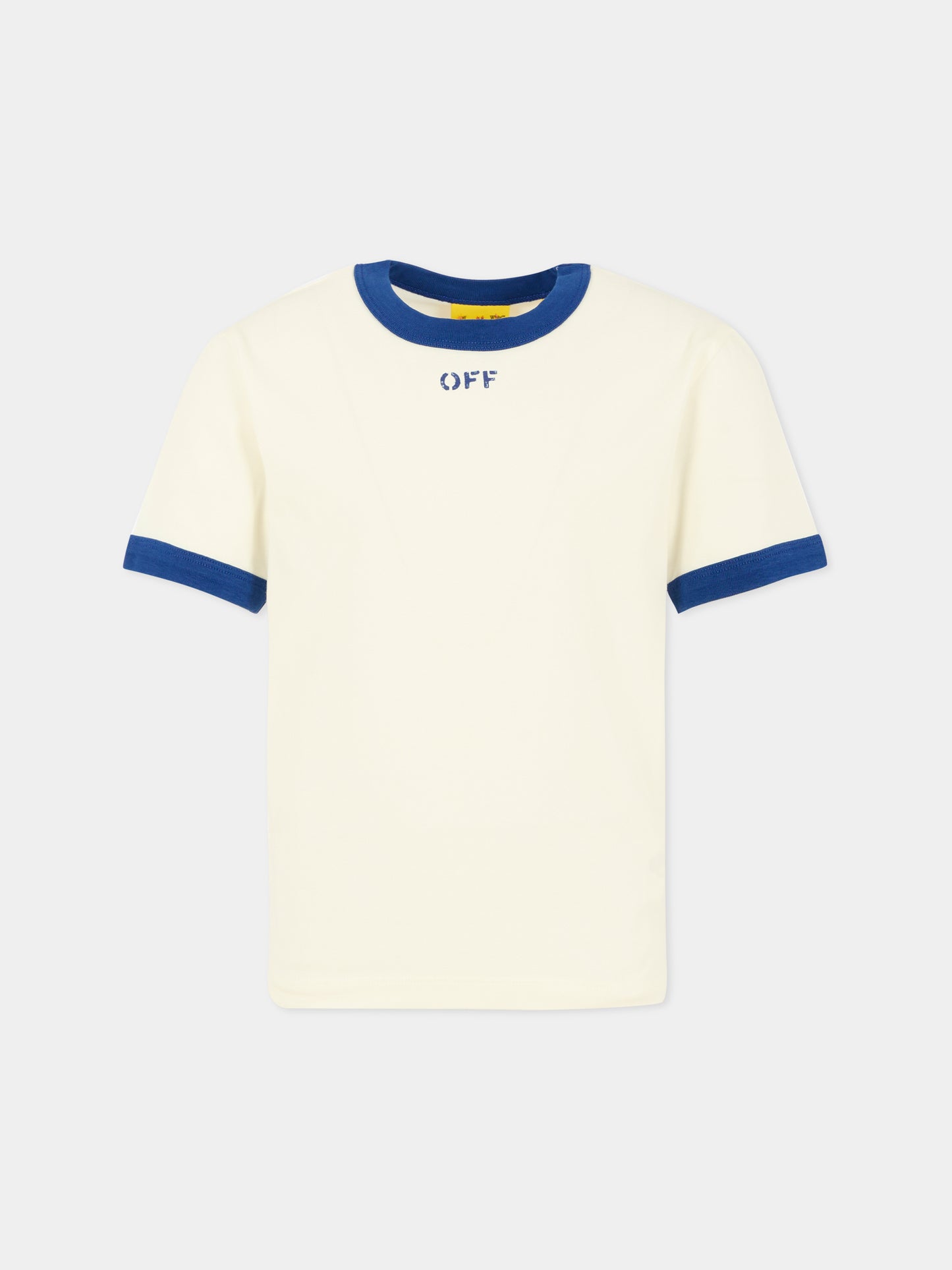 T-shirt avorio per bambina con logo,Off White,OGAA01AF25JER0010145