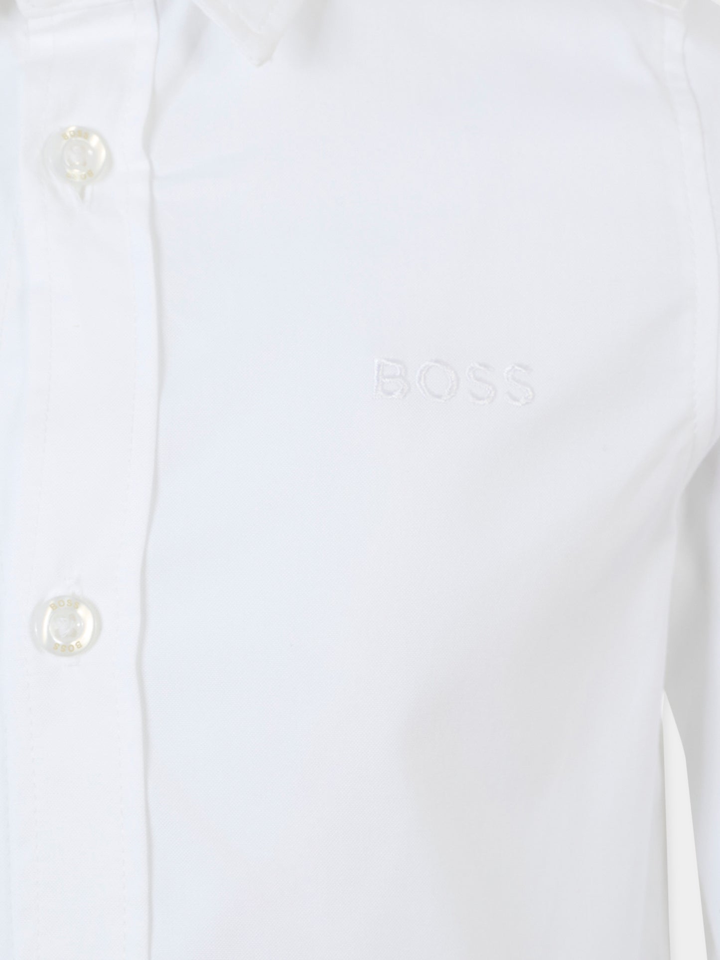 Camicia bianca per bambino con logo bianco,Boss,J52675 10P
