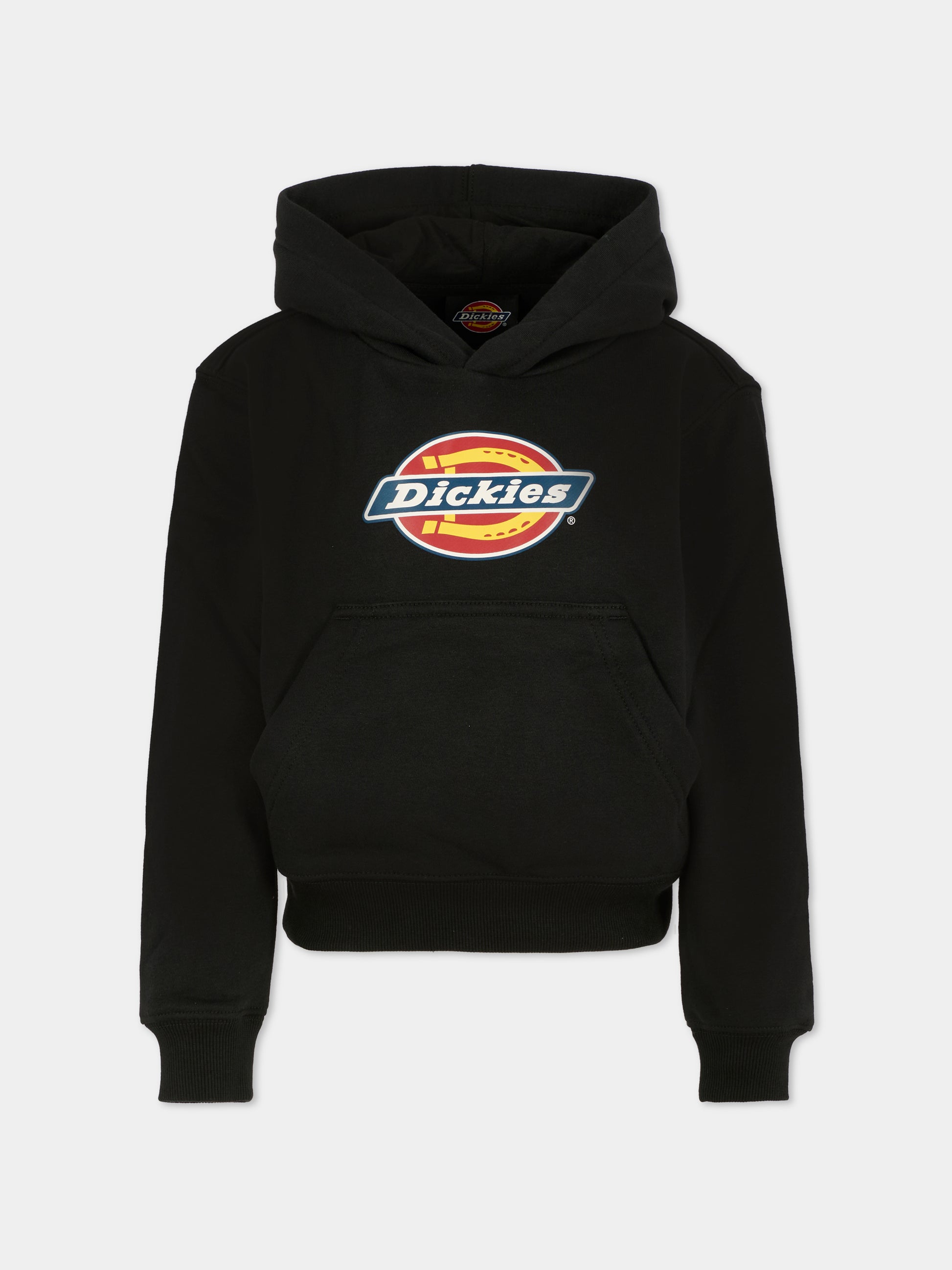 Felpa nera per bambino con logo,Dickies,DK0KWR27KBK1