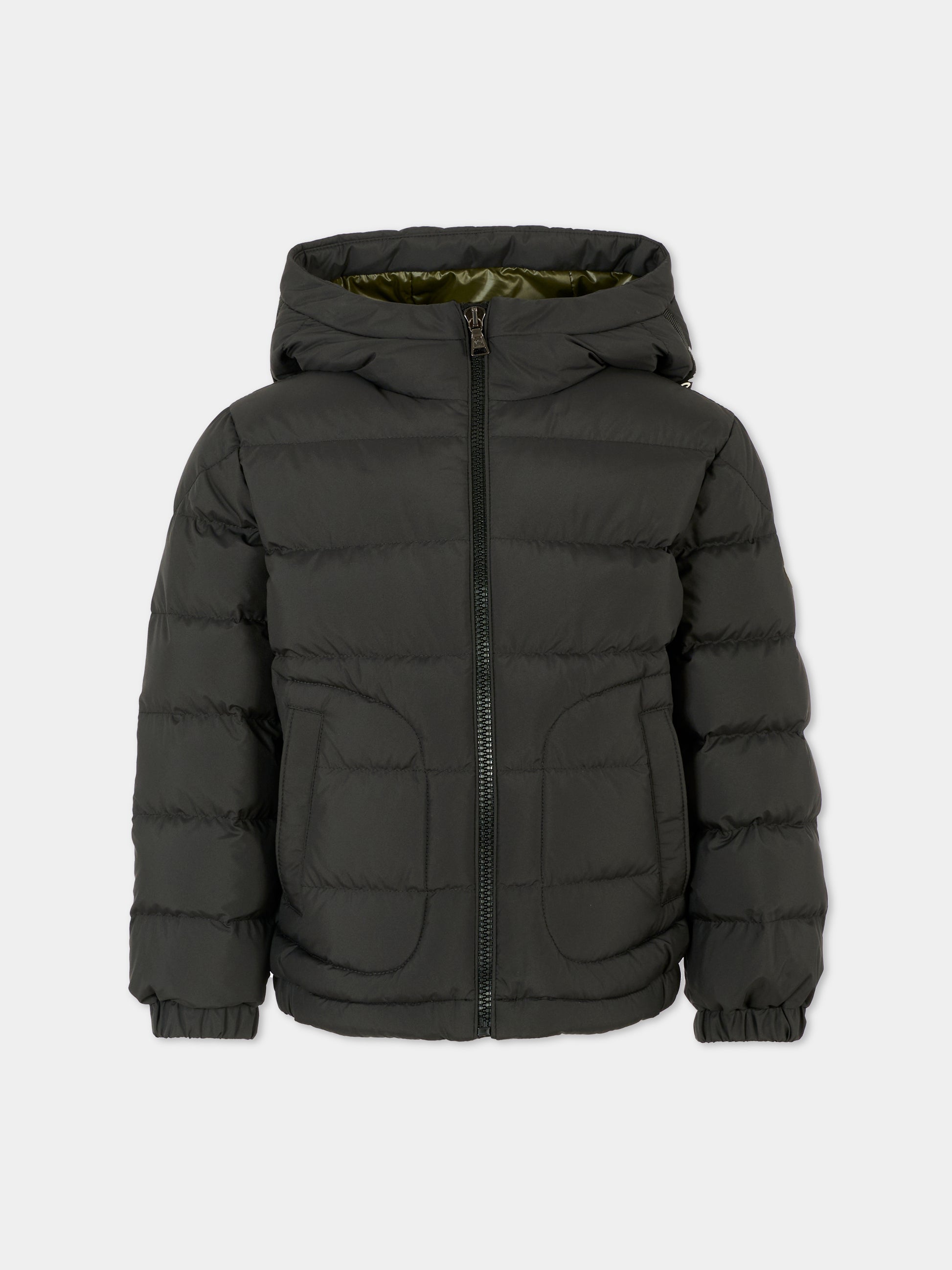 Piumino Grecois nero per bambino con logo,Moncler Kids,K2954 1A00062 597YW 999