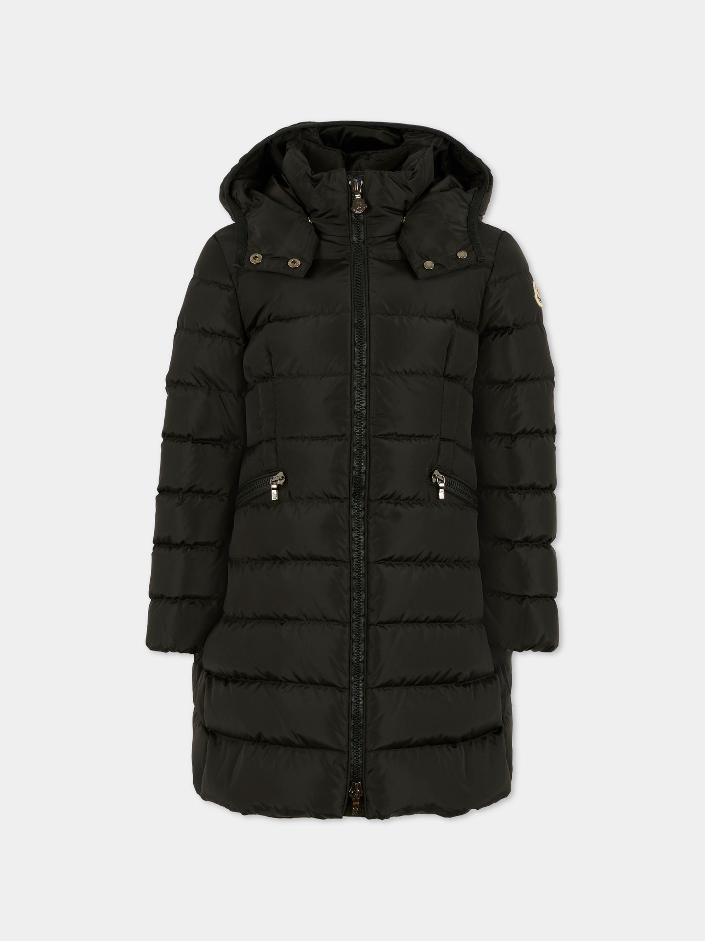 Piumino Charpal nero per bambina con logo,Moncler Kids,K2954 1C50210 54155 999