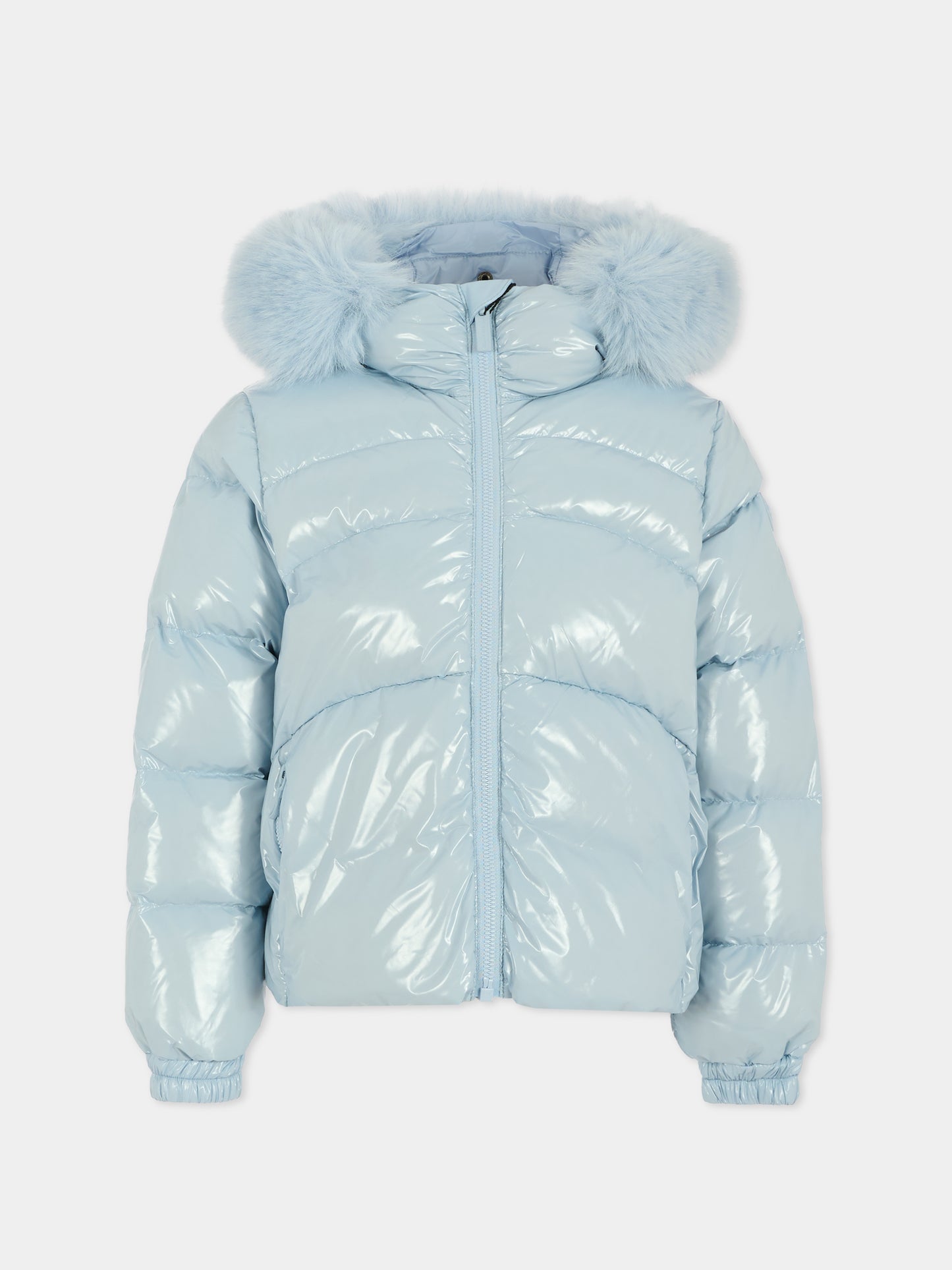 Piumino azzurro per bambina con logo,Colmar Originals Kids,3475E 8XV 741