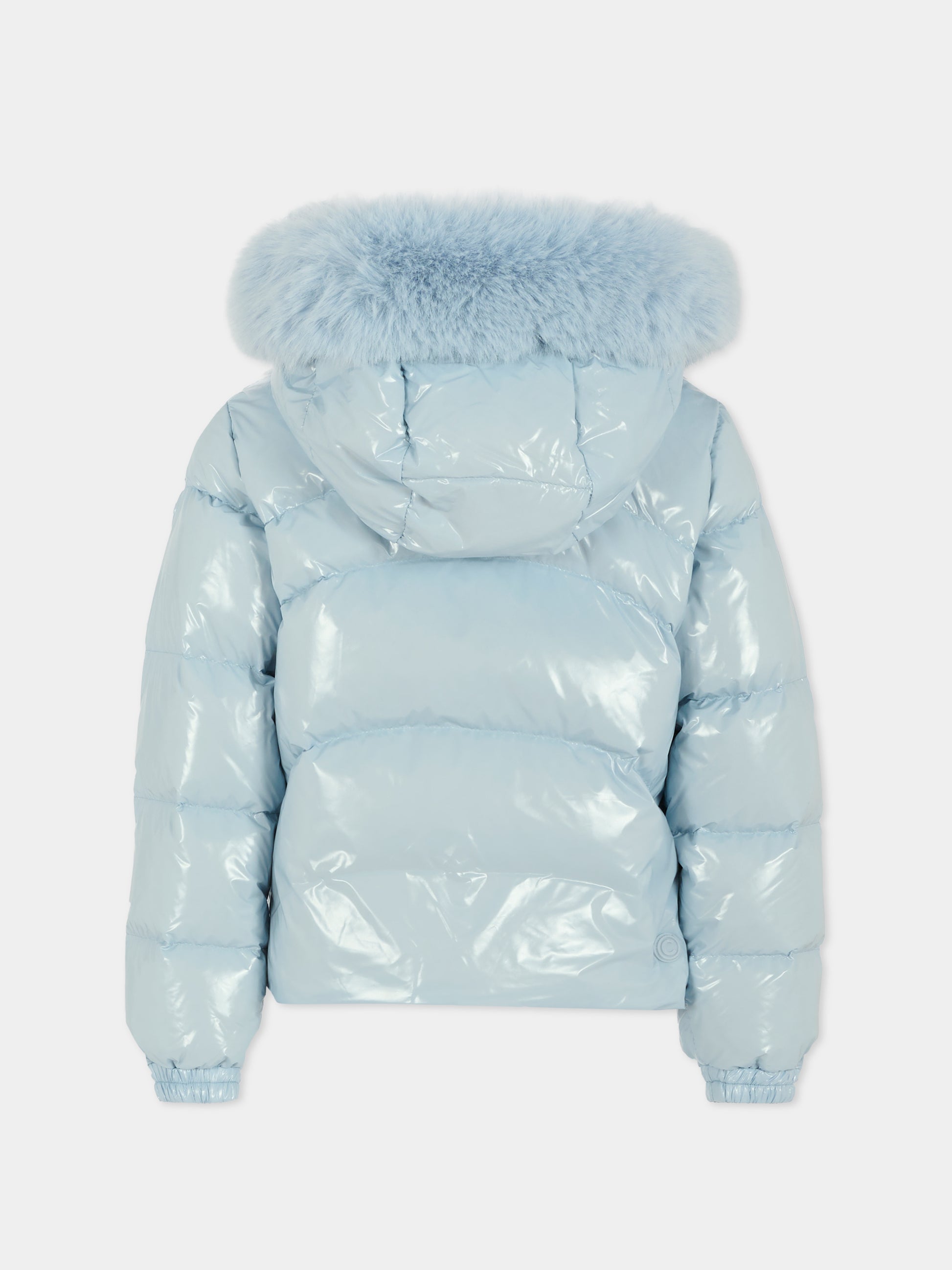 Piumino azzurro per bambina con logo,Colmar Originals Kids,3475E 8XV 741