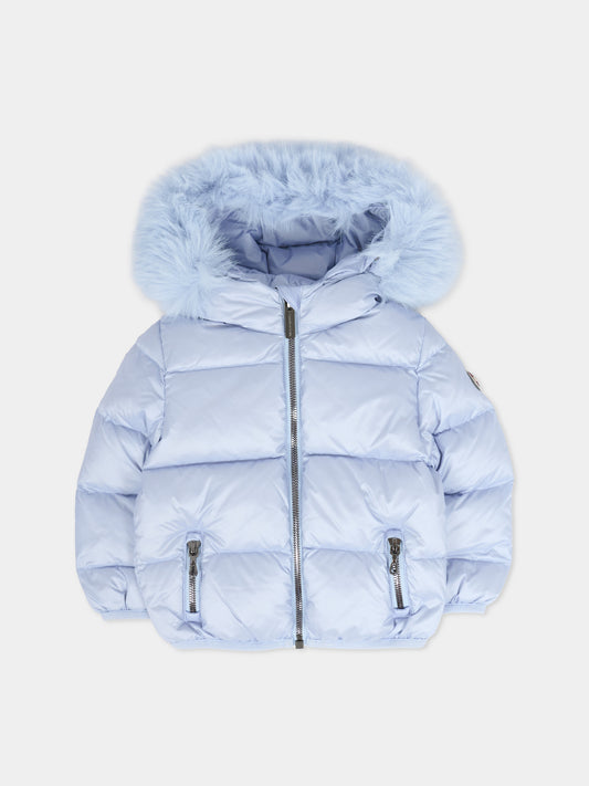 Piumino azzurro per neonata con logo,Colmar Originals Kids,3470E 2YO 741