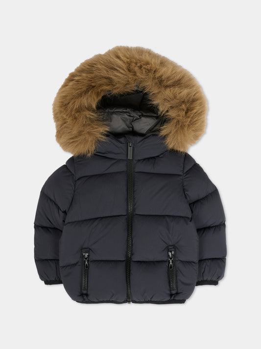 Piumino nero per neonata con logo,Colmar Originals Kids,3470E 4ZP 99