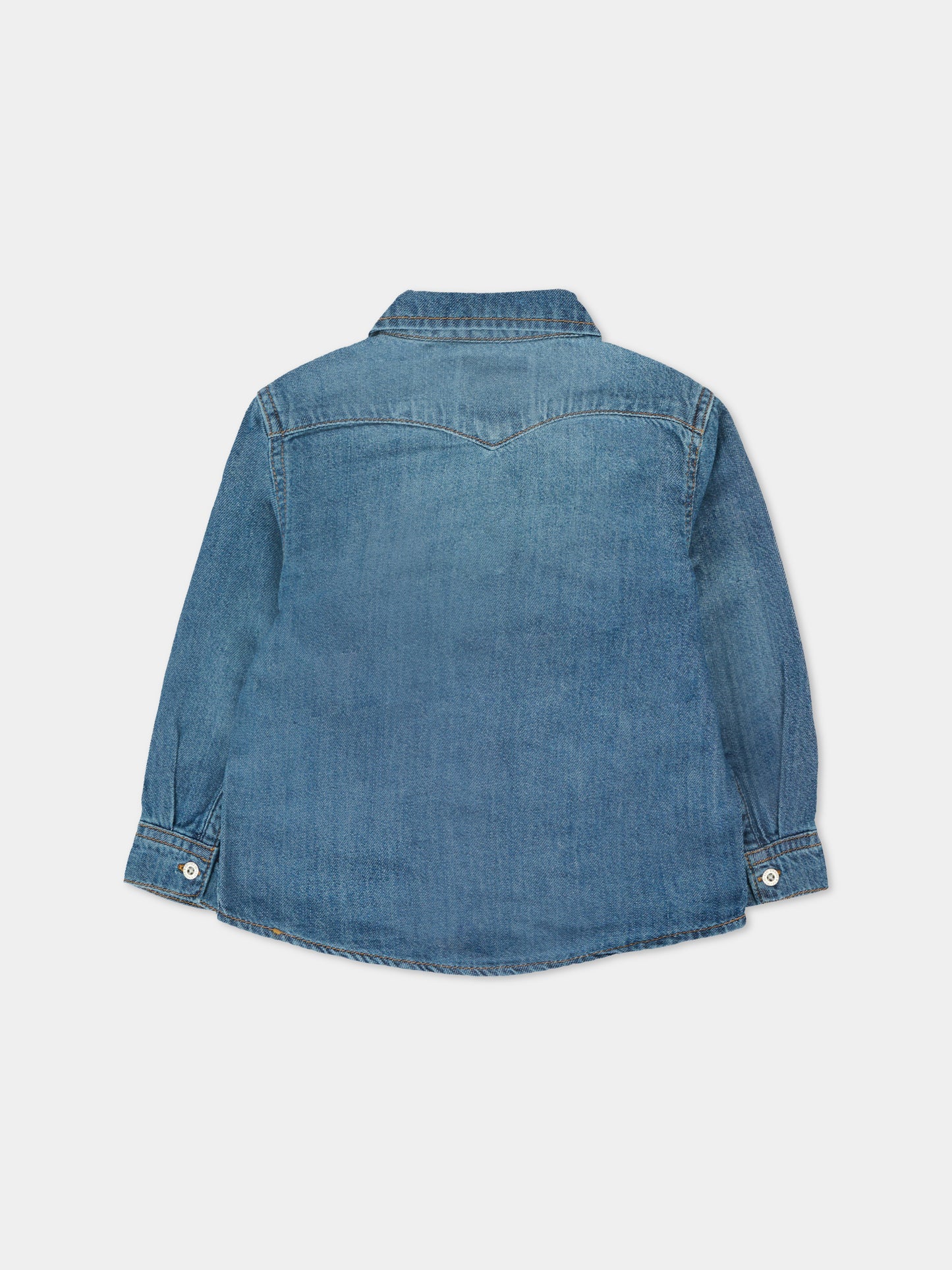 Camicia denim per neonato con logo,Levi's Kids,6EM335 MDK