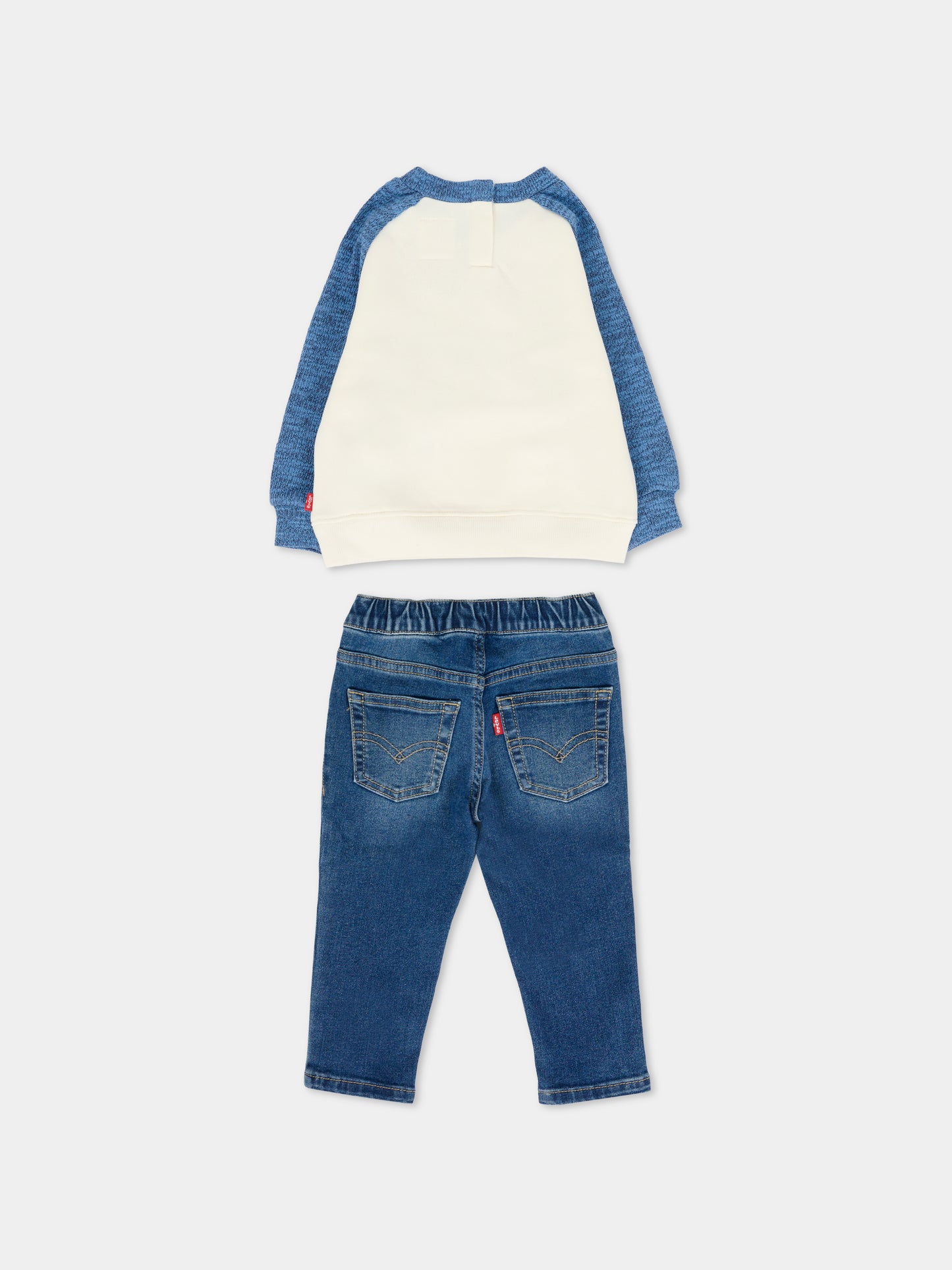 Completo blu per neonato con orsetto,Levi's Kids,6EN740 UF3