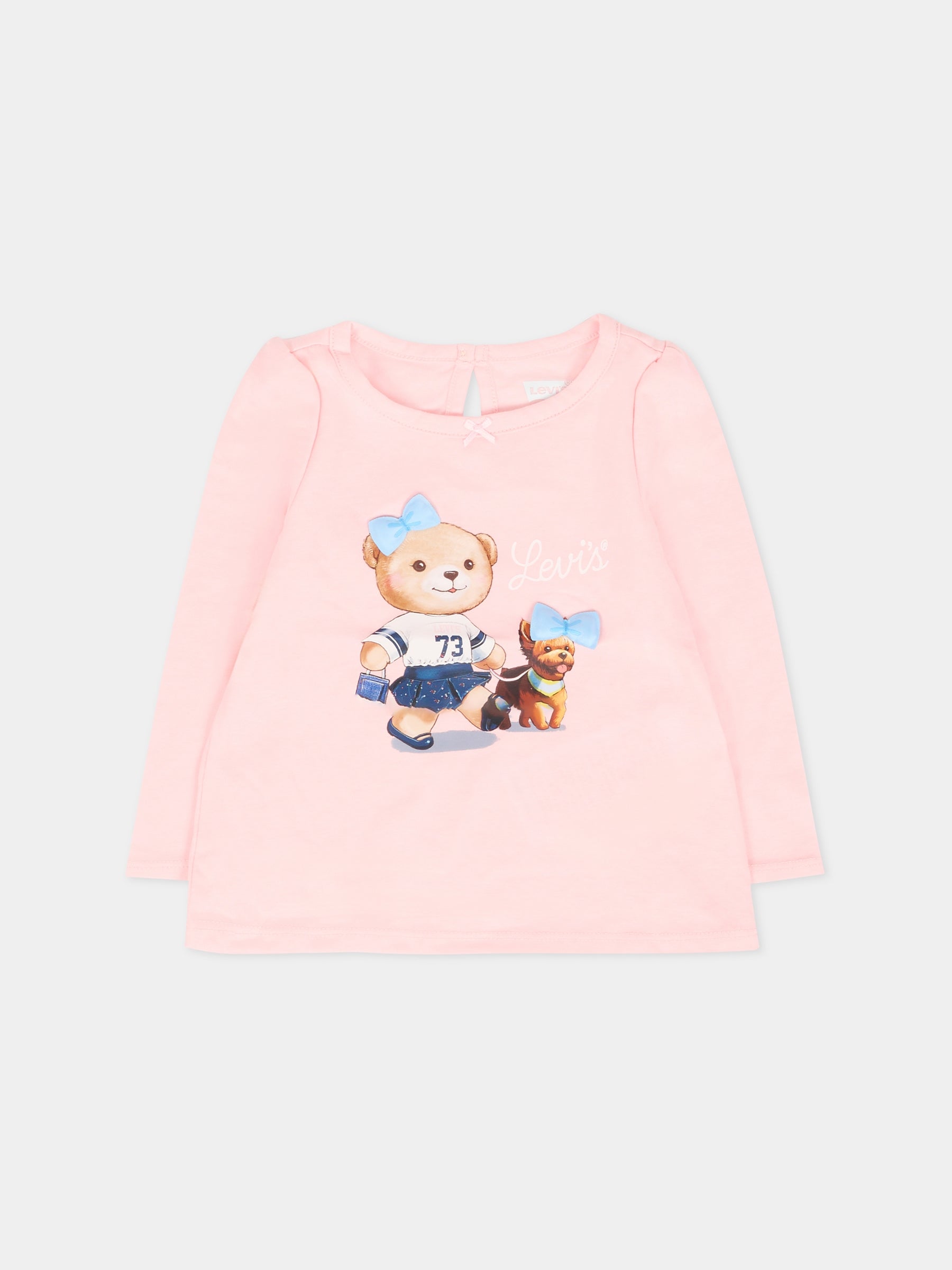 Completo rosa per neonata con orsetta,Levi's Kids,1EN551 AGJ