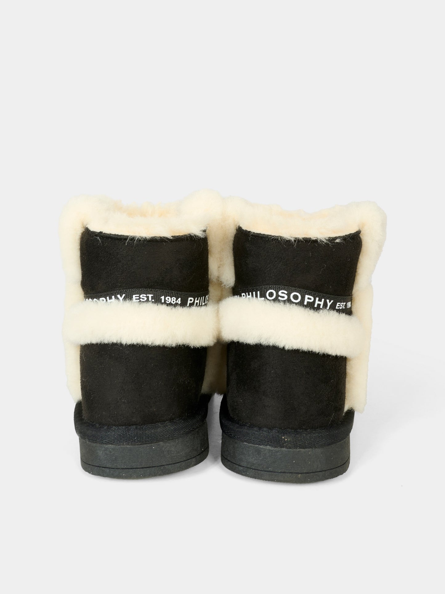 Stivaletti neri per bambina con logo,Philosophy,I8F002 - 6702 - P050