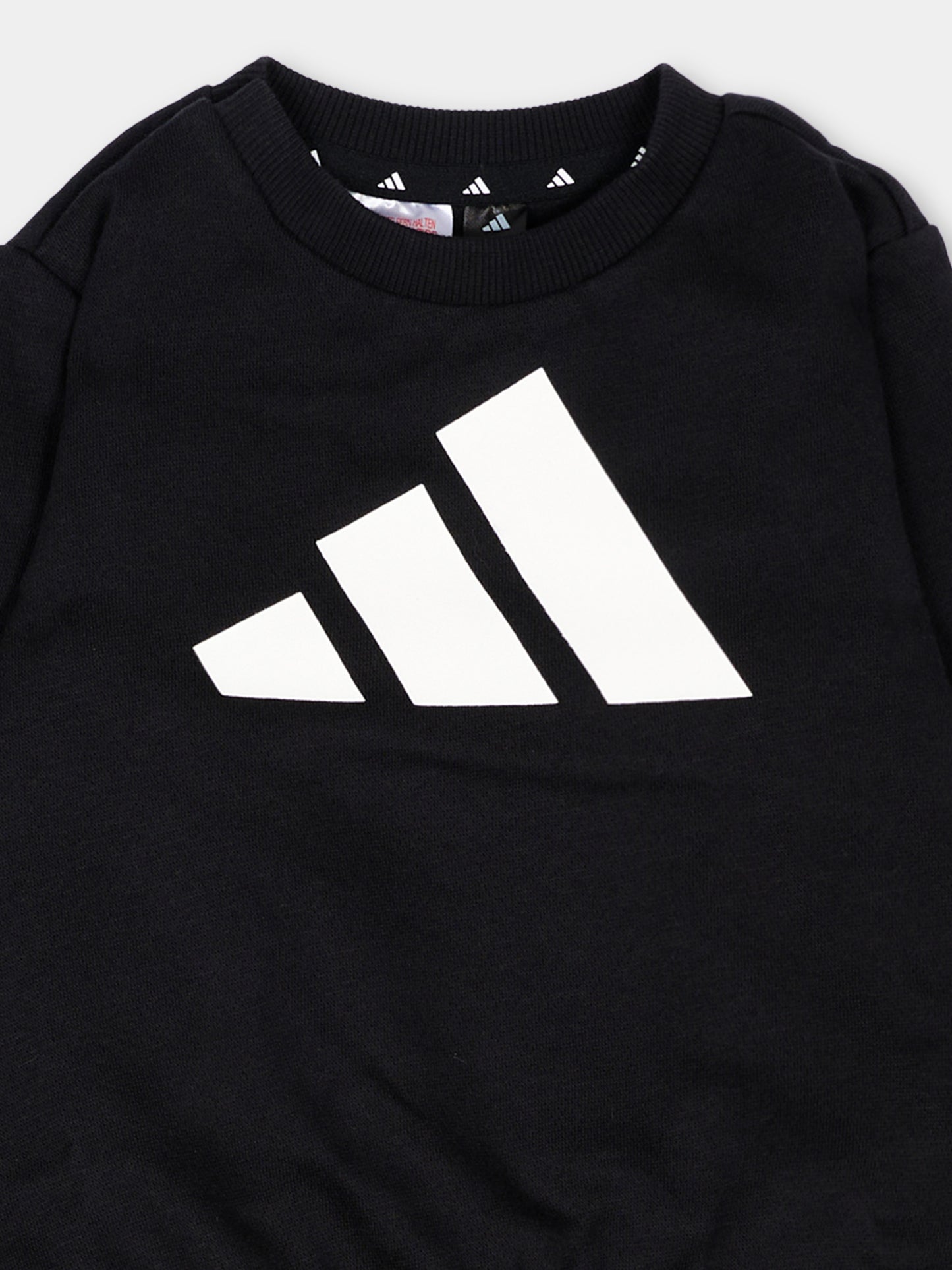 Completo sportivo nero per neonati con logo,Adidas,JC9642