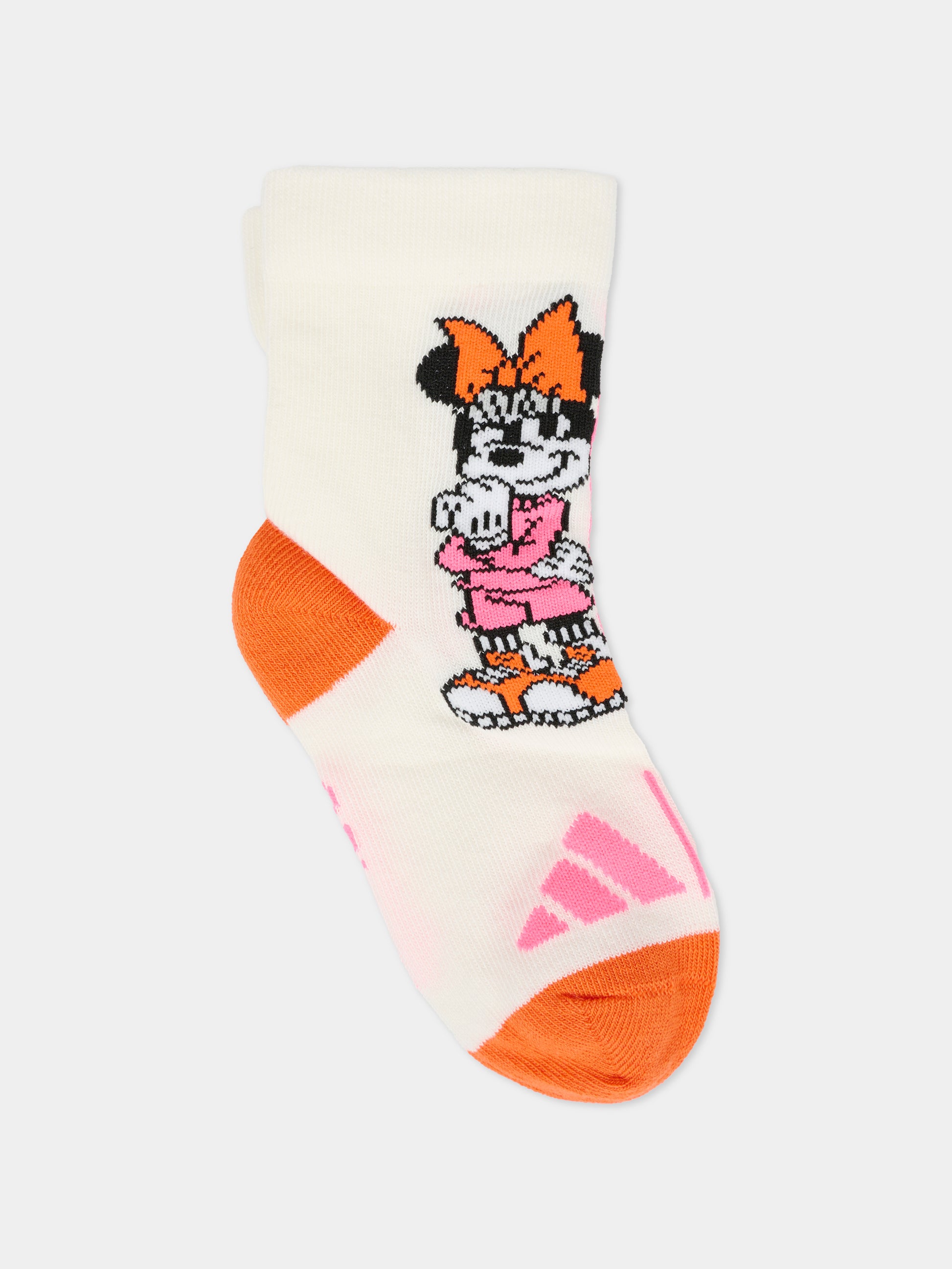 Set calze bianche per bambina con Minnie,Adidas,JM1826