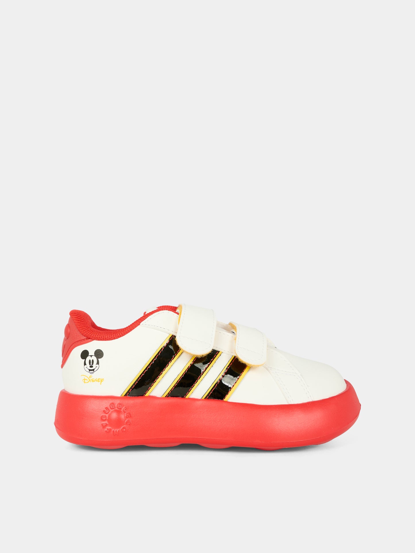 Sneakers Grand Court Mickey bianche per neonato e bambino con Topolino,Adidas,JQ8070