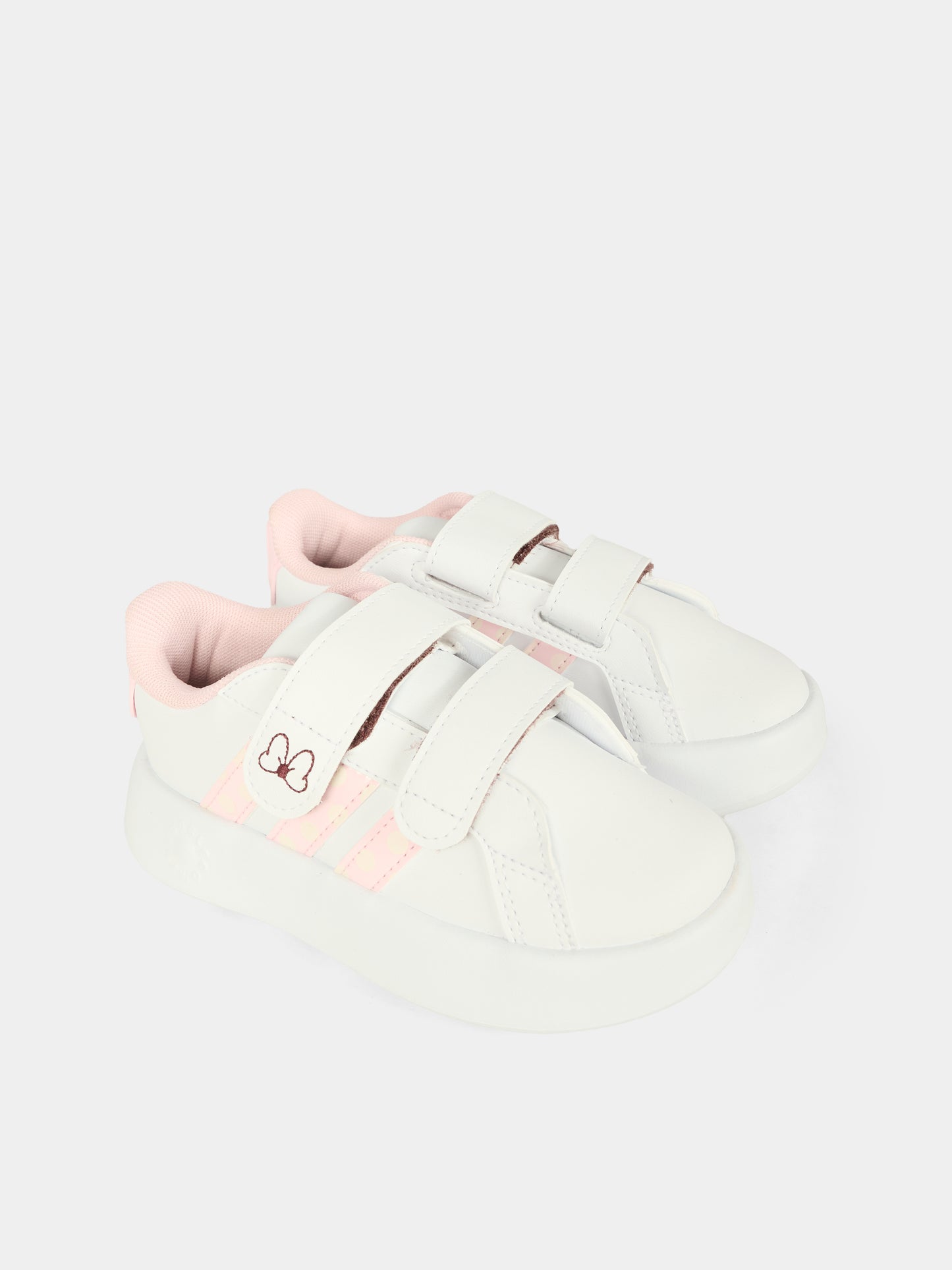 Sneakers Grand Court Minnie bianche per neonata e bambina con fiocco di Minnie,Adidas,JR8130