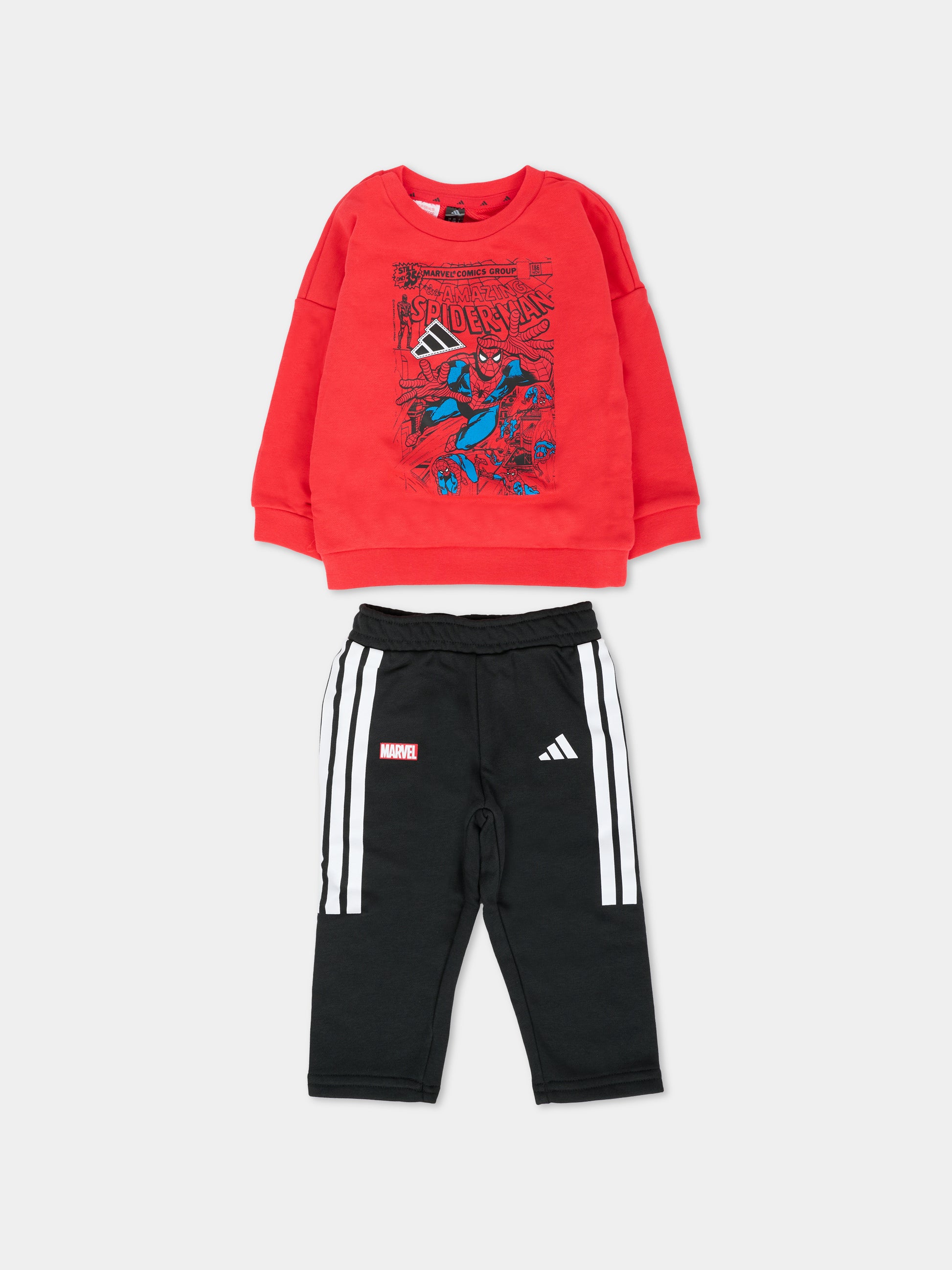 Completo rosso per neonato con Spiderman,Adidas,JV7371