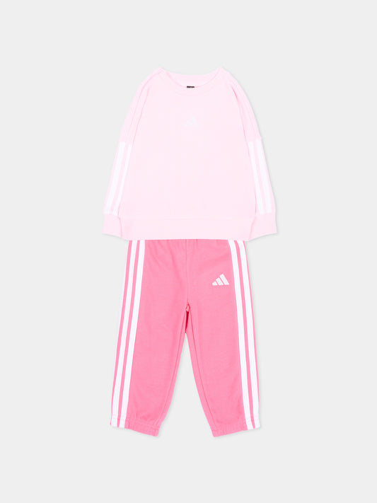 Completo sportivo lungo rosa per neonata,Adidas,JV9853