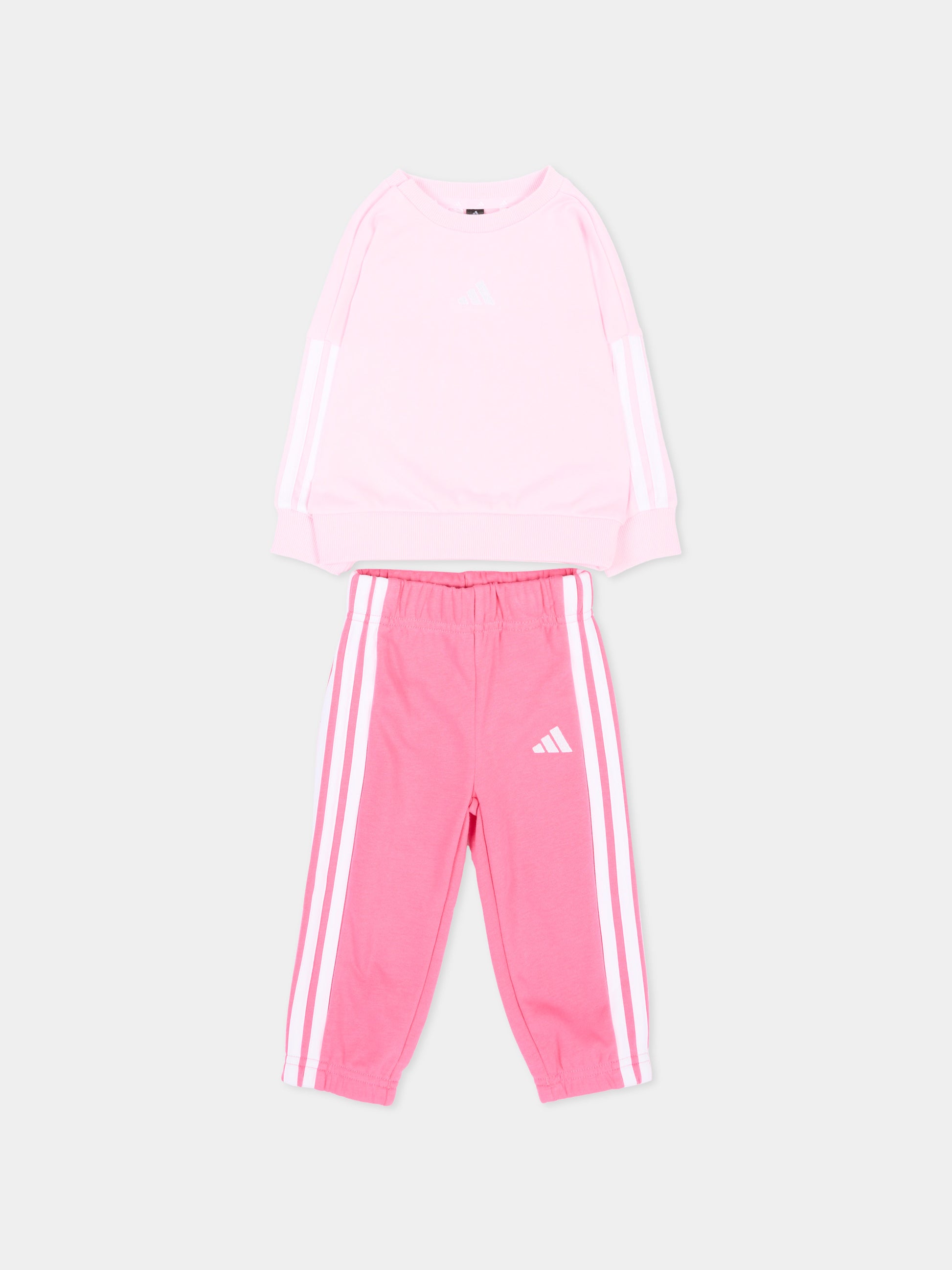 Completo sportivo lungo rosa per neonata,Adidas,JV9853