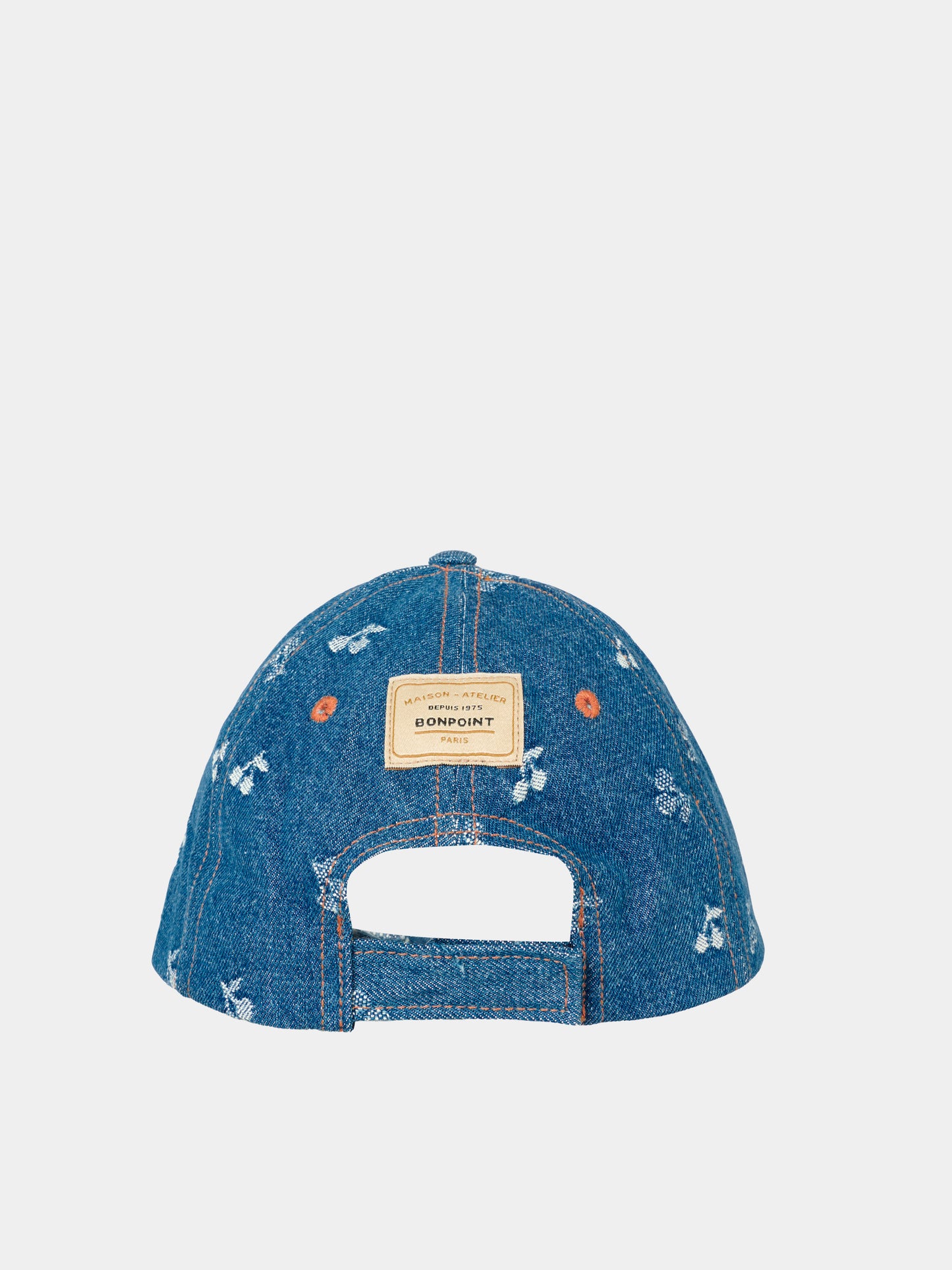 Cappello denim per bambina con ciliegie,Bonpoint,W05GACW00002 617