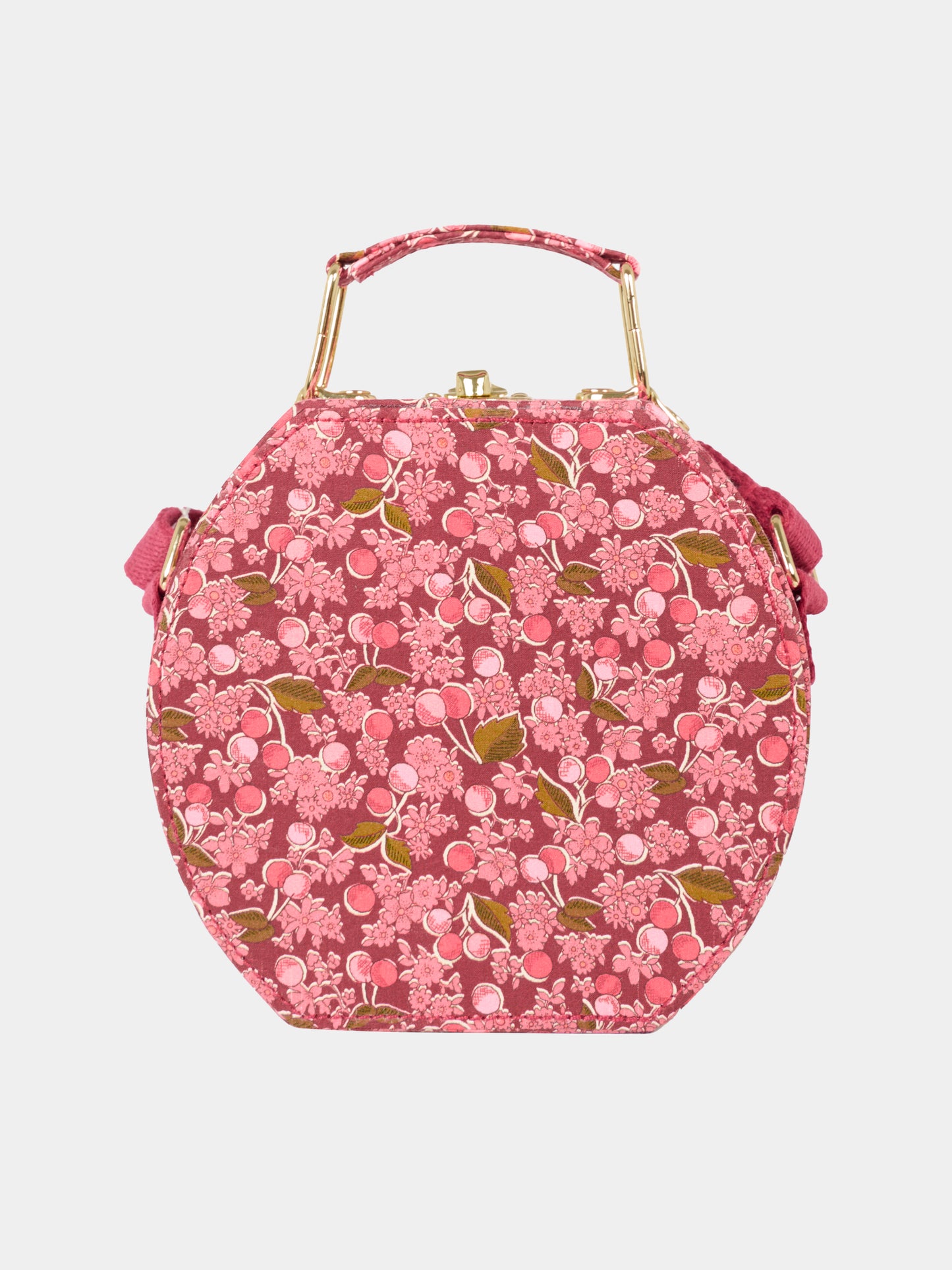 Borsa bordeaux per bambina con ciliegie,Bonpoint,W05GBAW00011 651D