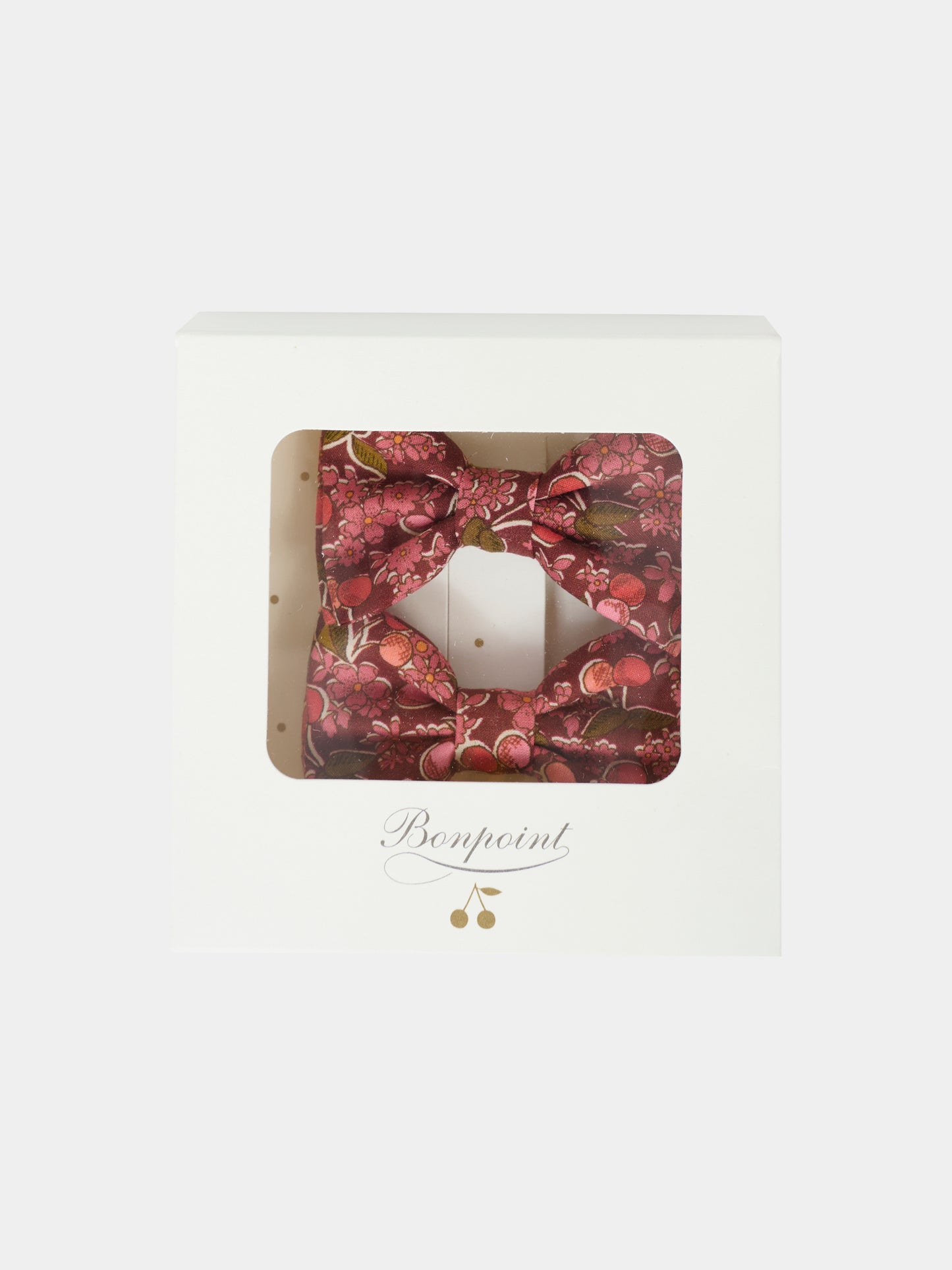 Set fermagli bordeaux per bambina con ciliegie,Bonpoint,W05GHAW00021 651D