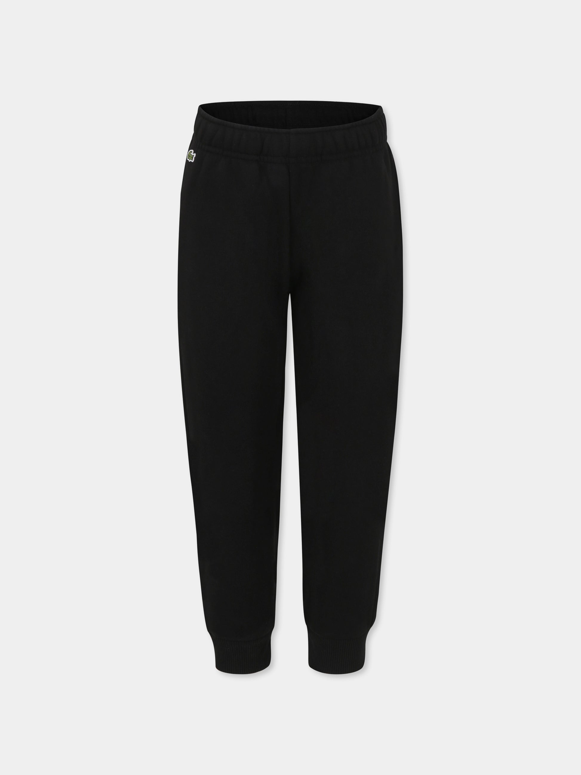 Pantaloni neri per bambino con coccodrillo,Lacoste,XJ9728 031