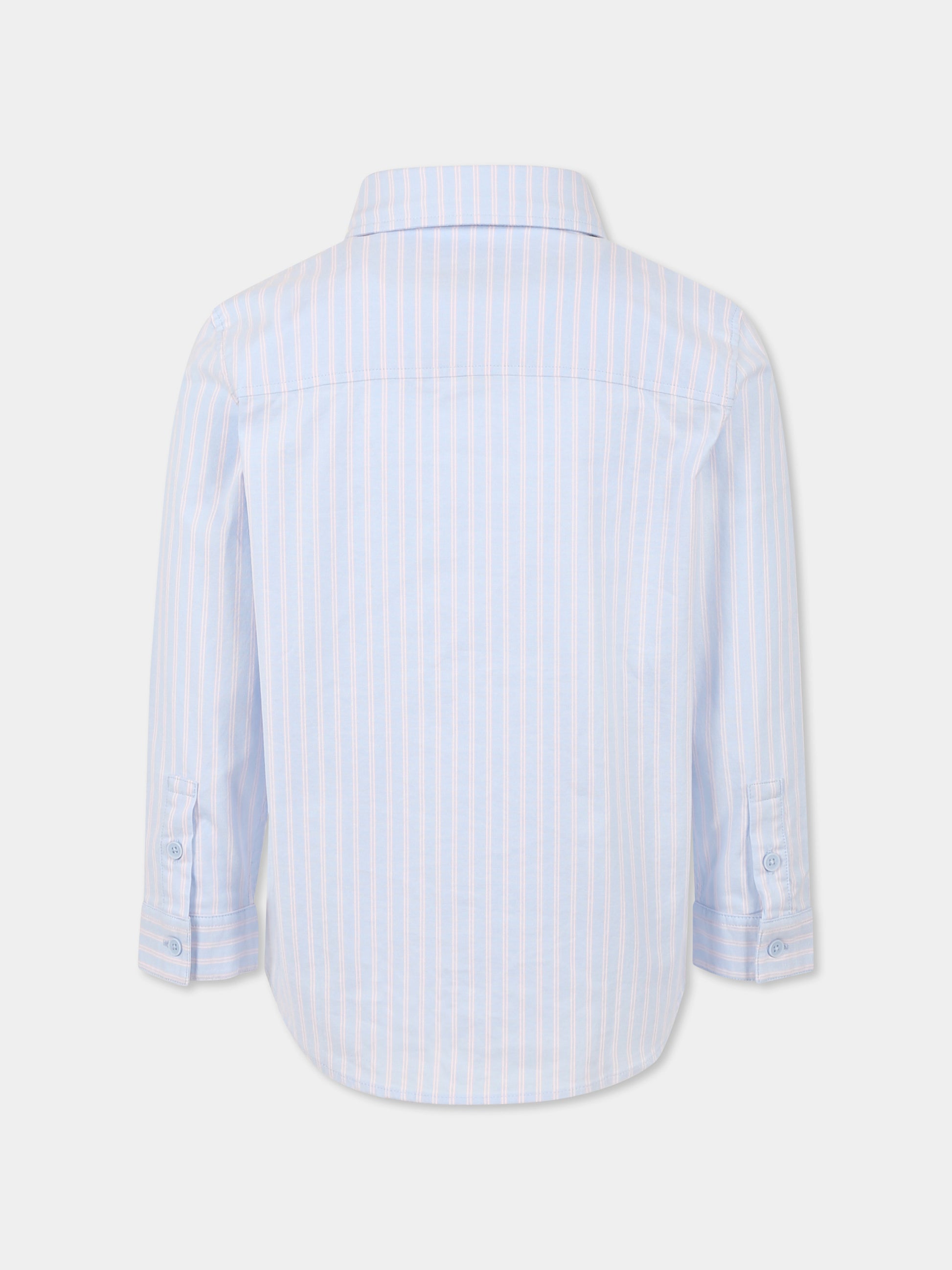 Camicia celeste per bambini con coccodrillo,Lacoste,CJ5201 191