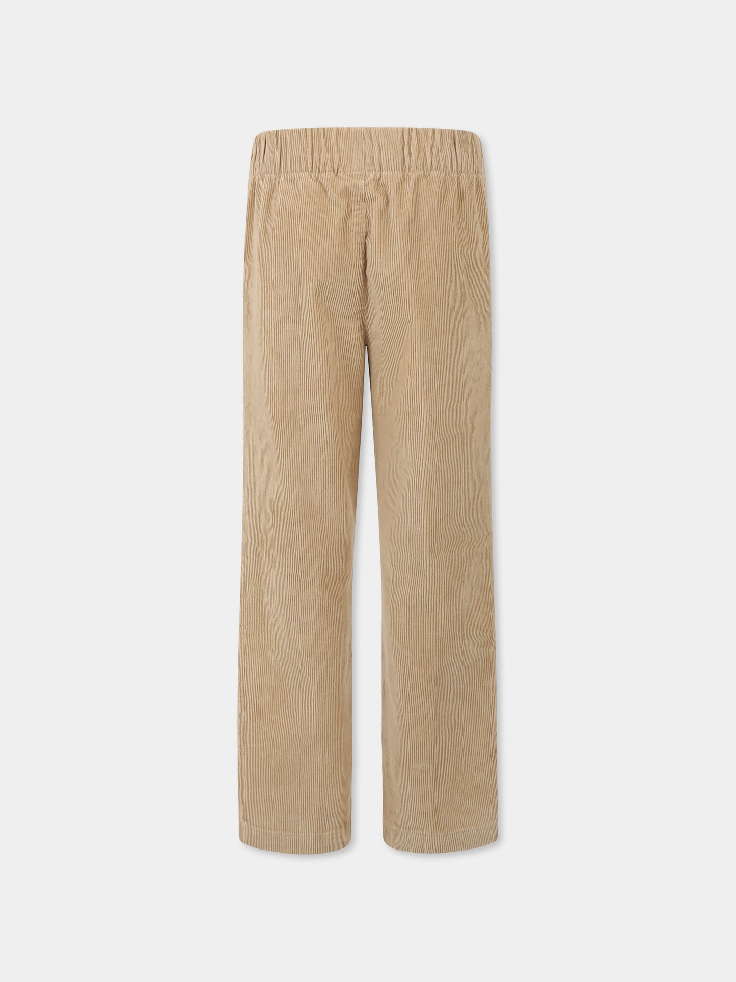 Pantaloni beige per bambino con coccodrillo,Lacoste,HJ2626 02S