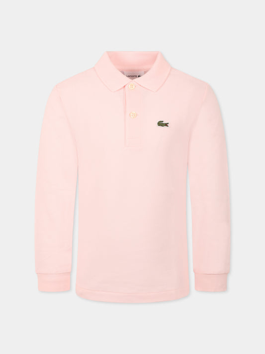 Polo rosa per bambini con coccodrillo,Lacoste,PJ8915 T03