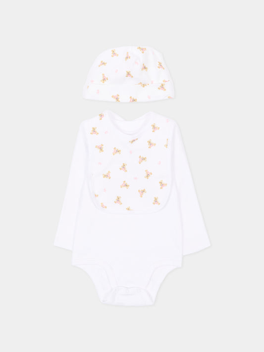 Set body bianco per neonata con Polo Bear,Ralph Lauren Kids,981226001