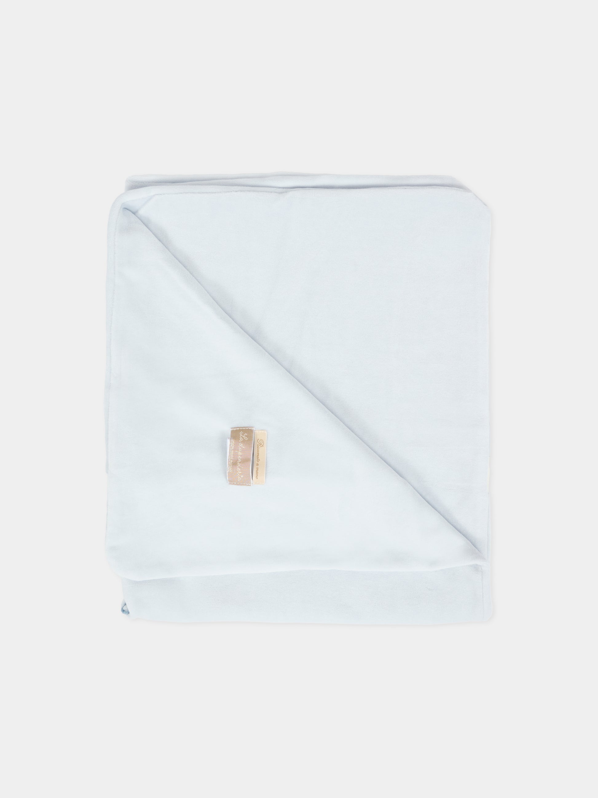 Coperta celeste per neonata con fiocco,La Stupenderia,1TBCO01L04