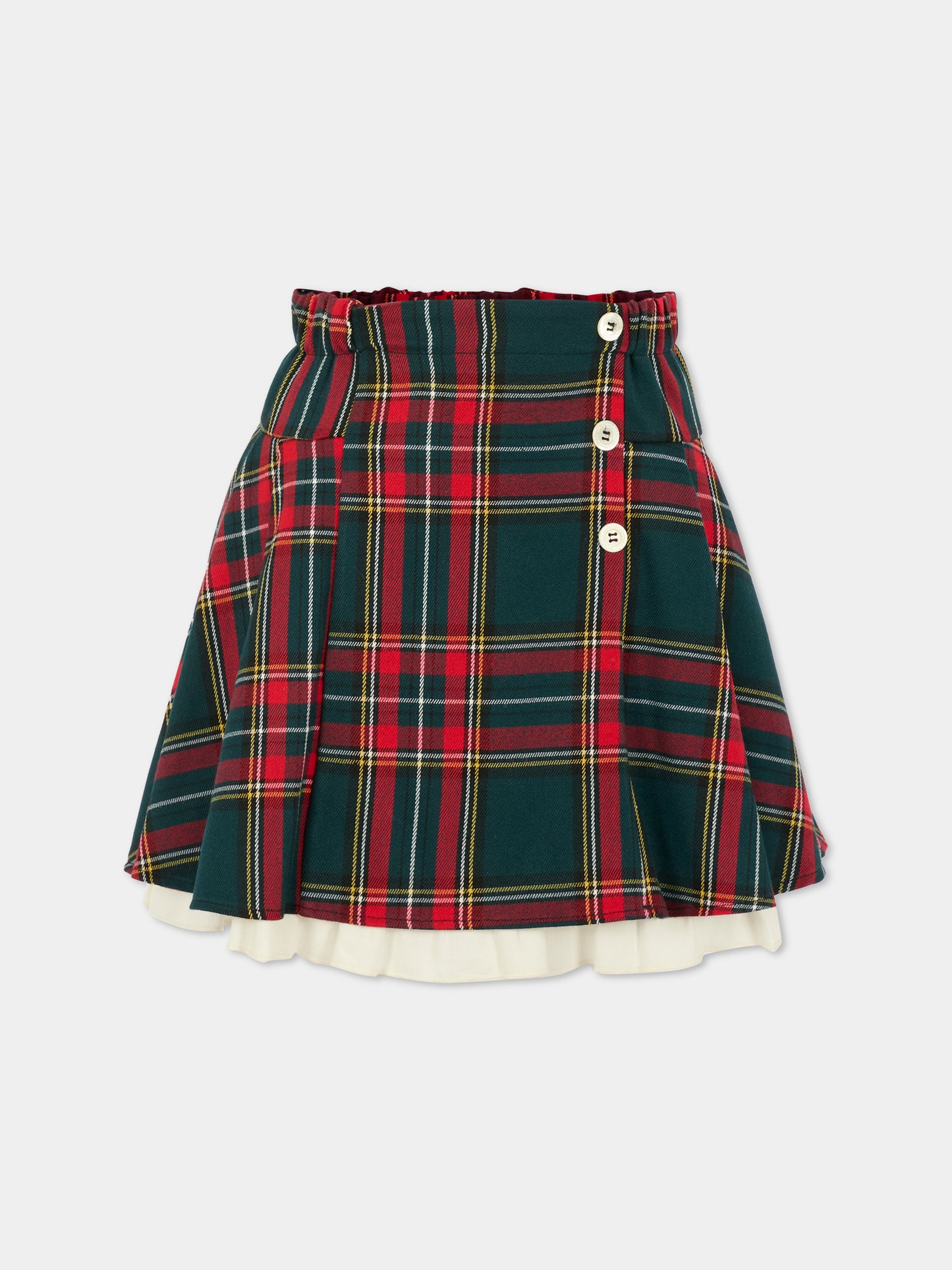 Gonna rossa per bambina con bottoni,La Stupenderia,1TCGN24Z15