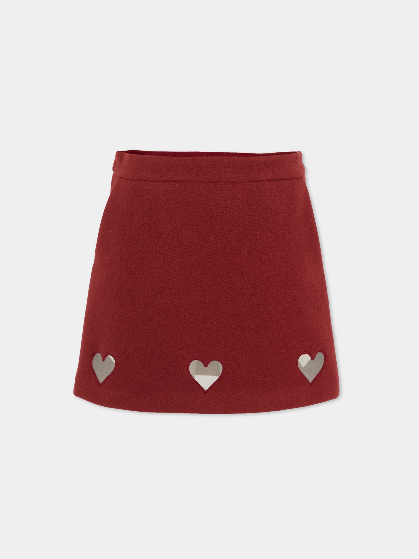Gonna bordeaux per bambina cuori,Simonetta,SX7A11 E0227 418