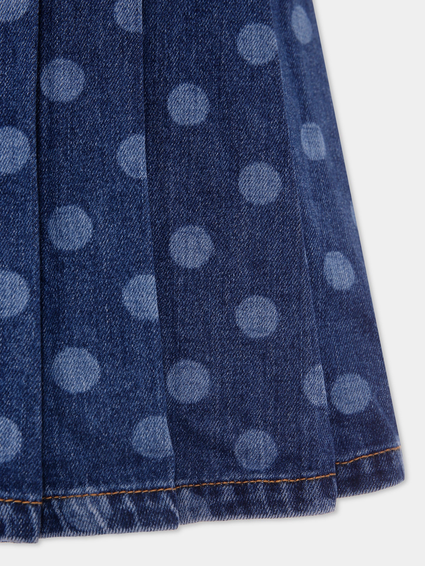 Gonna denim per bambina con pois,Self-portrait,PF25-703SK-BL