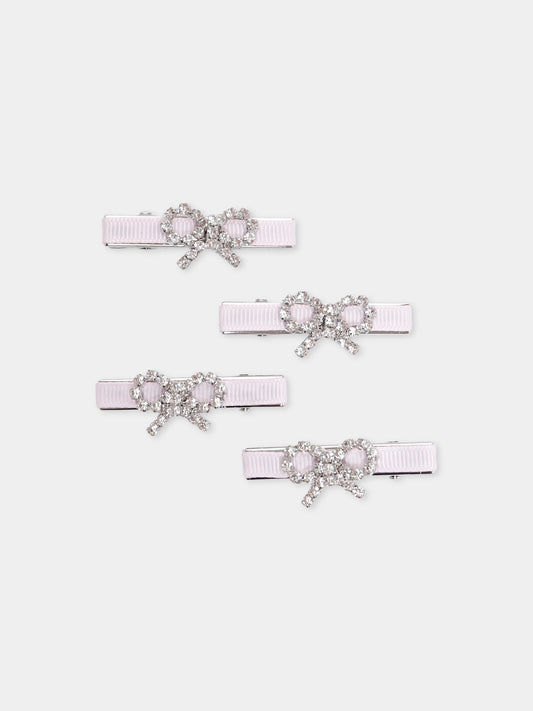 Set fermagli rosa per bambina per fiocchi,Self-portrait,PF25-744-P