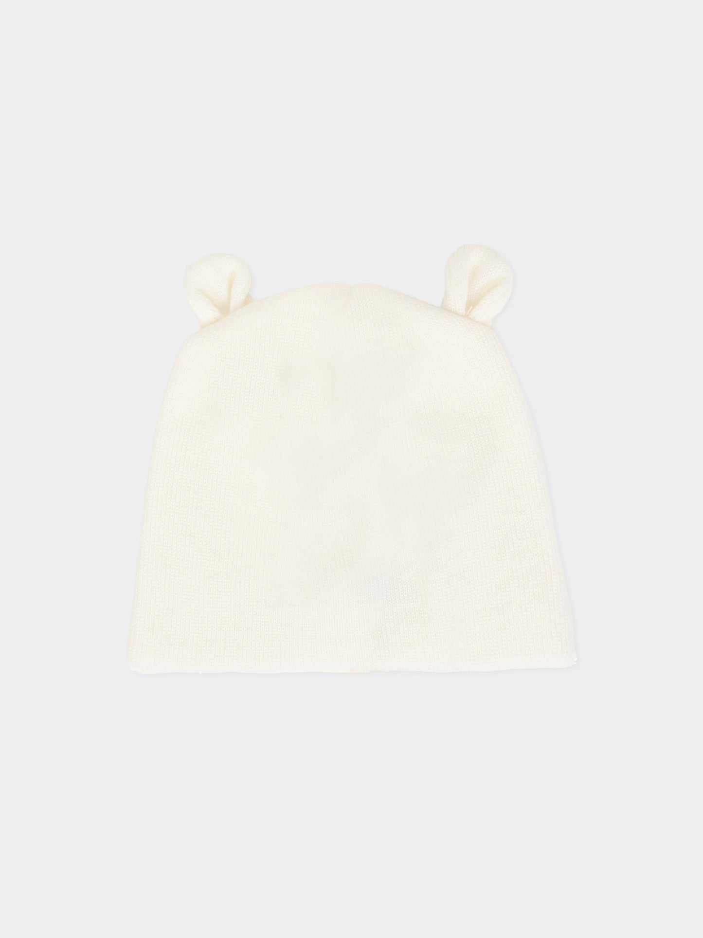 Berretto avorio per neonati con orecchie,Little Bear,2115 LATTE/LATTE