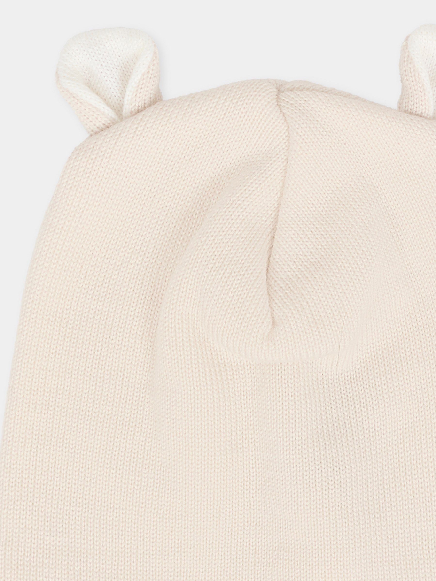 Berretto beige per neonati con orecchie,Little Bear,2115 BURRO/LATTE